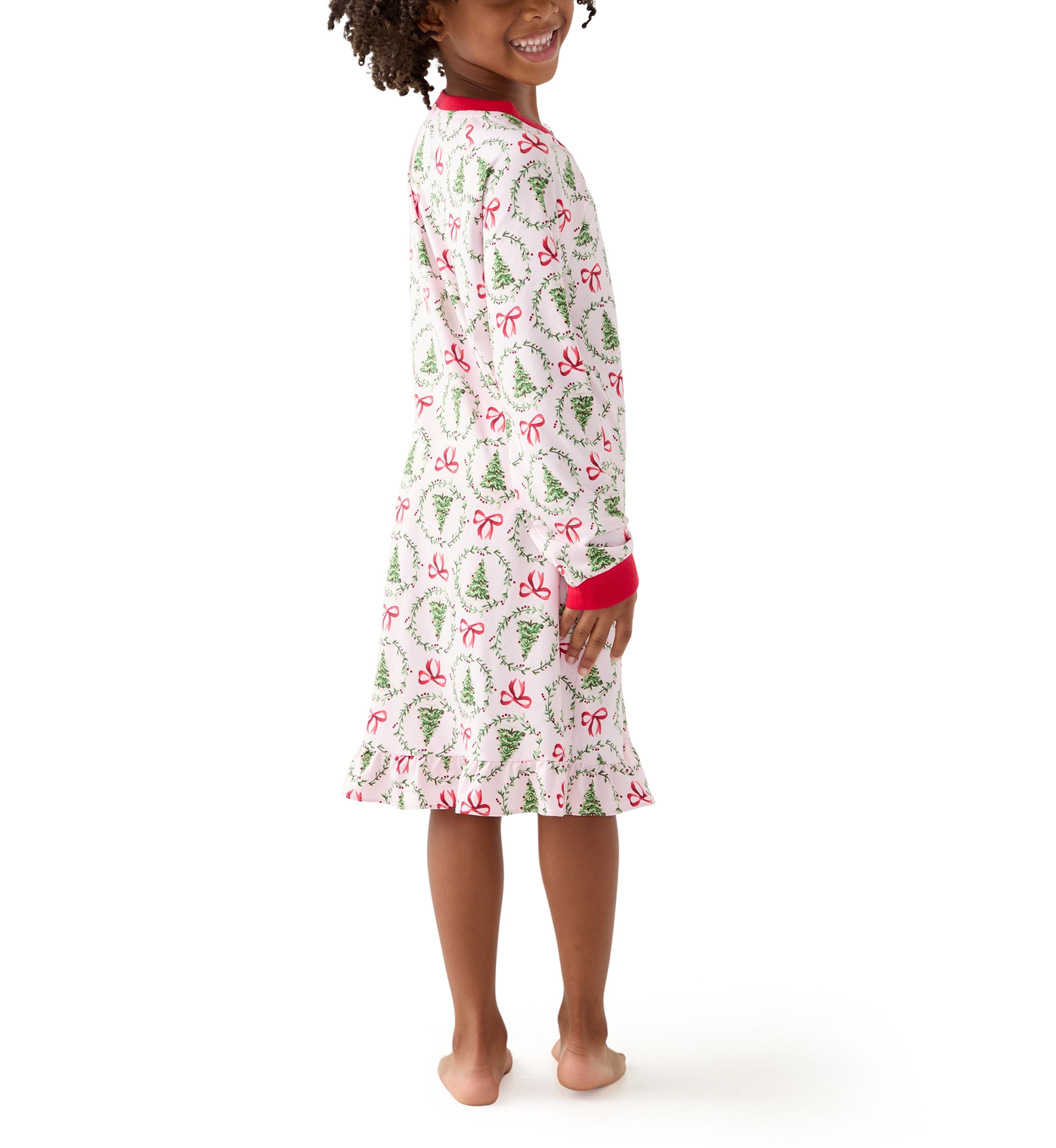Big Kid Holiday Bows & Wreaths Nightgown