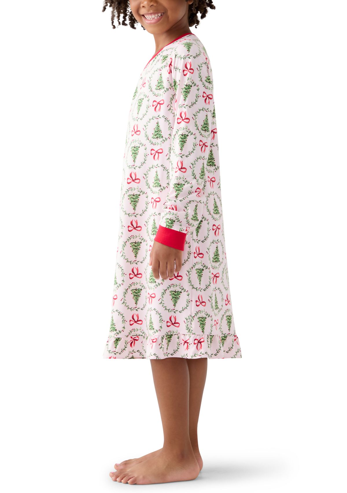 Big Kid Holiday Bows & Wreaths Nightgown
