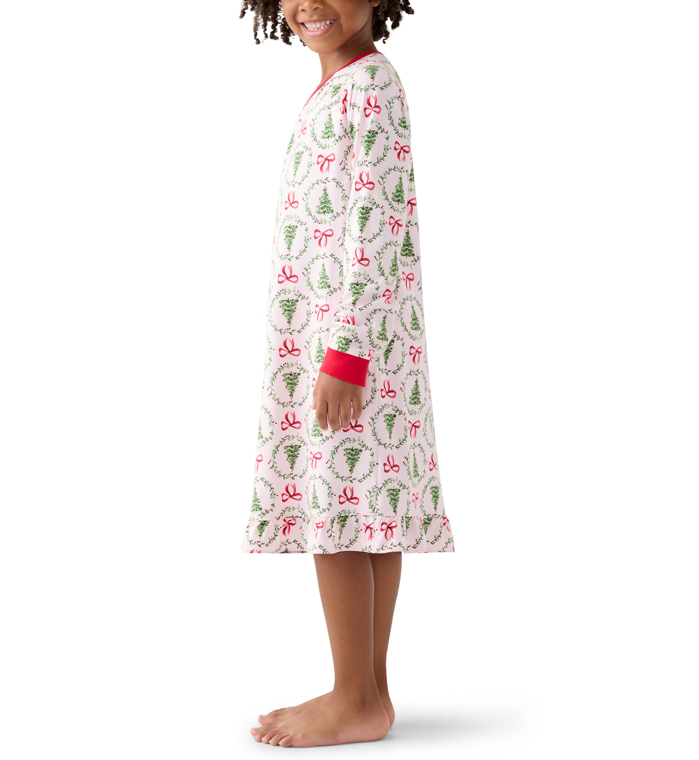 Big Kid Holiday Bows & Wreaths Nightgown