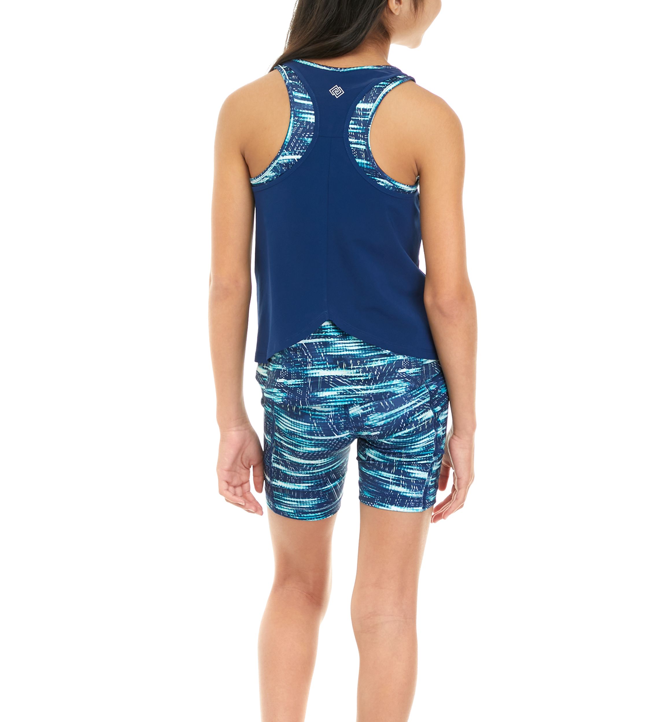 Girls 7-16 Tank Top and Printed Bike Shorts Set