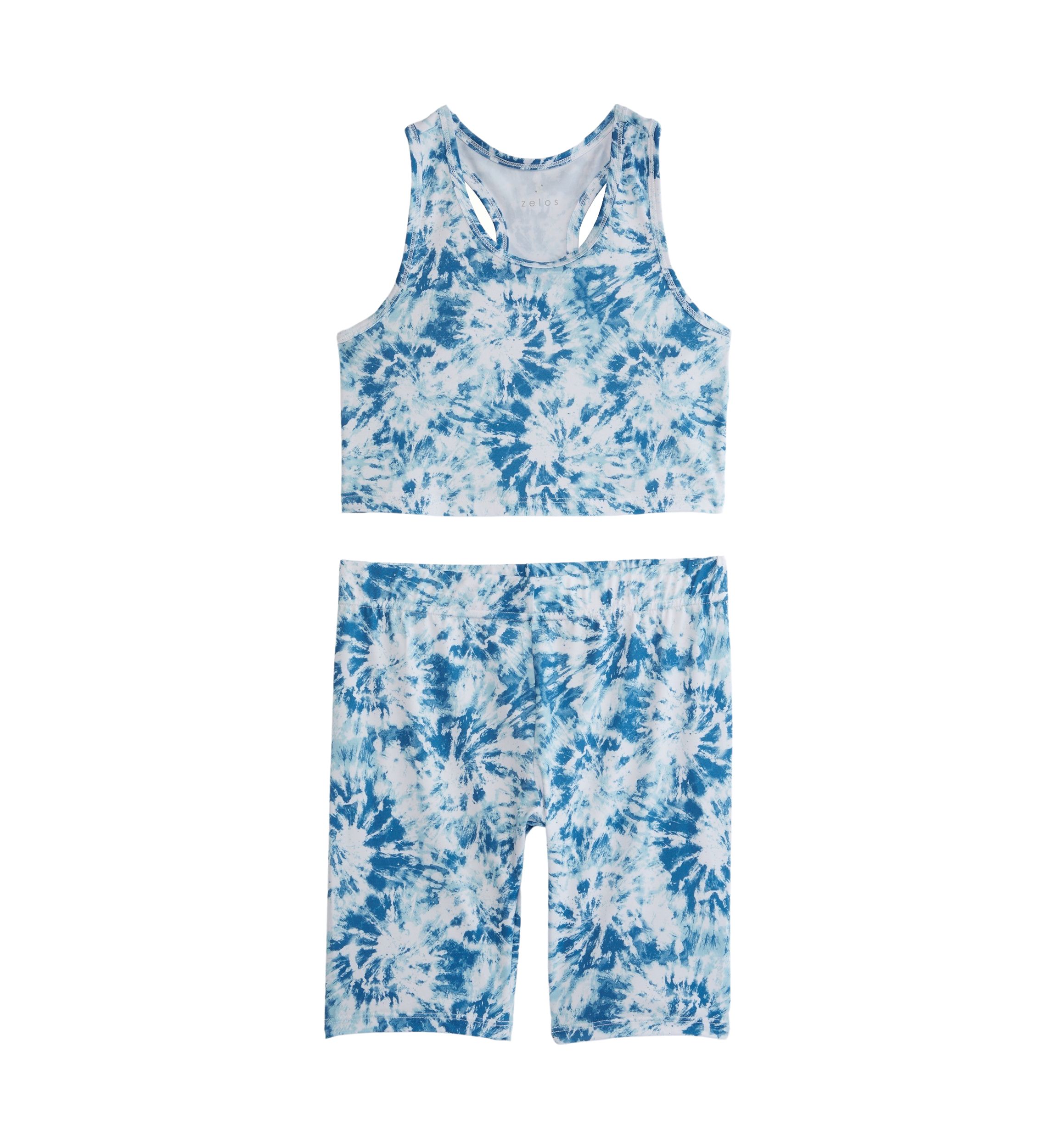 Girls 7-16 Sleeveless Bra Tank and Bike Shorts Set 