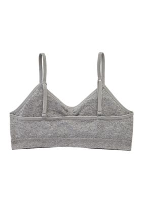 Girls Seamless Ruched Crop Bras - 2 Pack