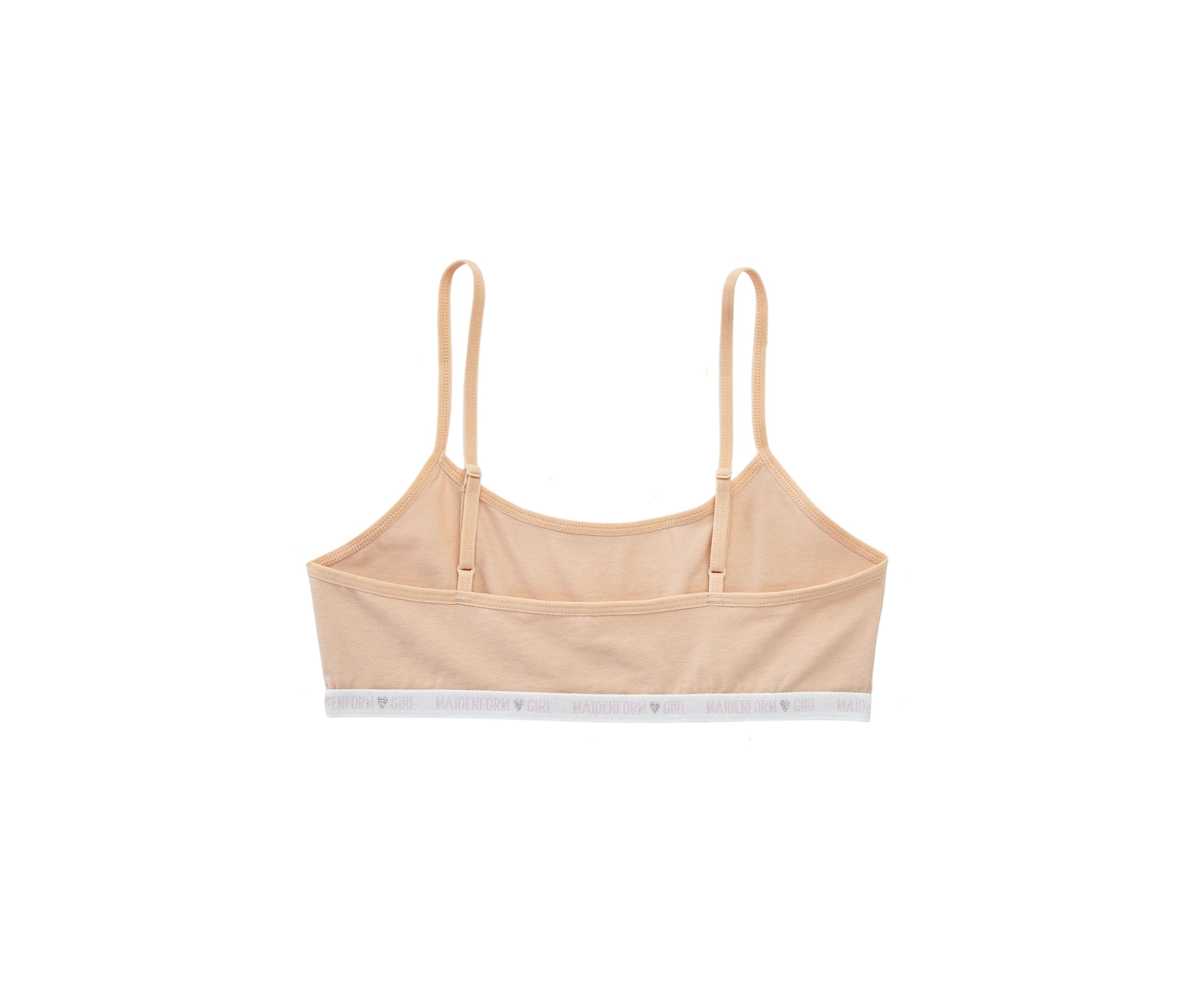 Girls Cotton Logo Bralettes - 3 Pack