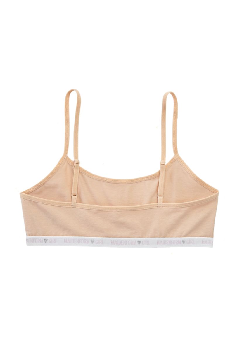Girls Cotton Logo Bralettes - 3 Pack