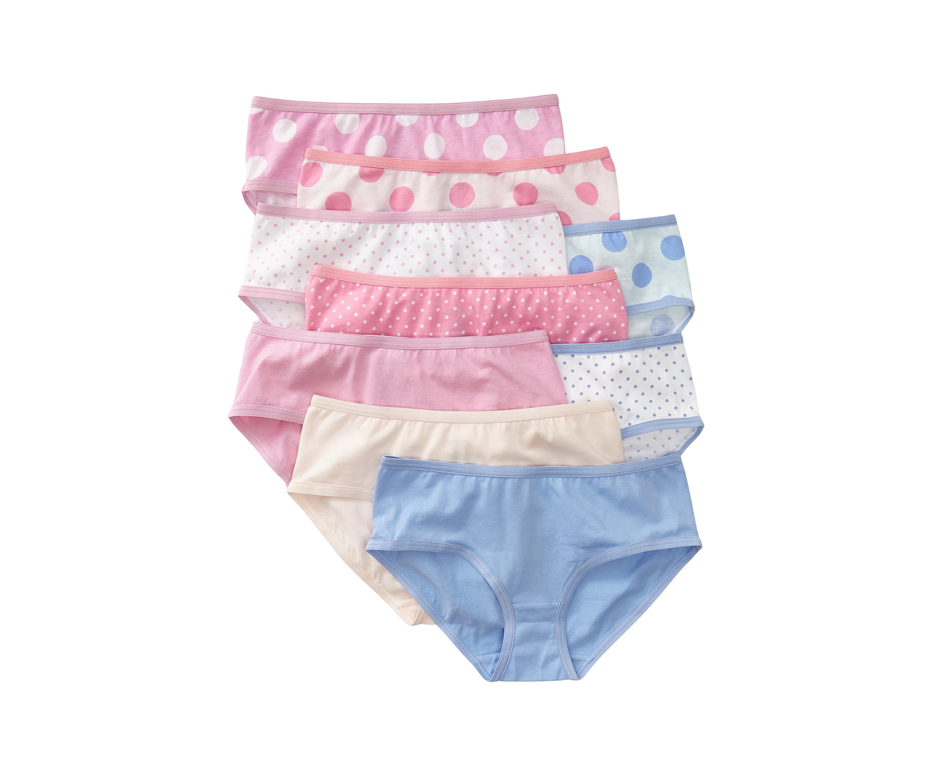 Girls 4-16 Hipster Underwear - 9 Pack 