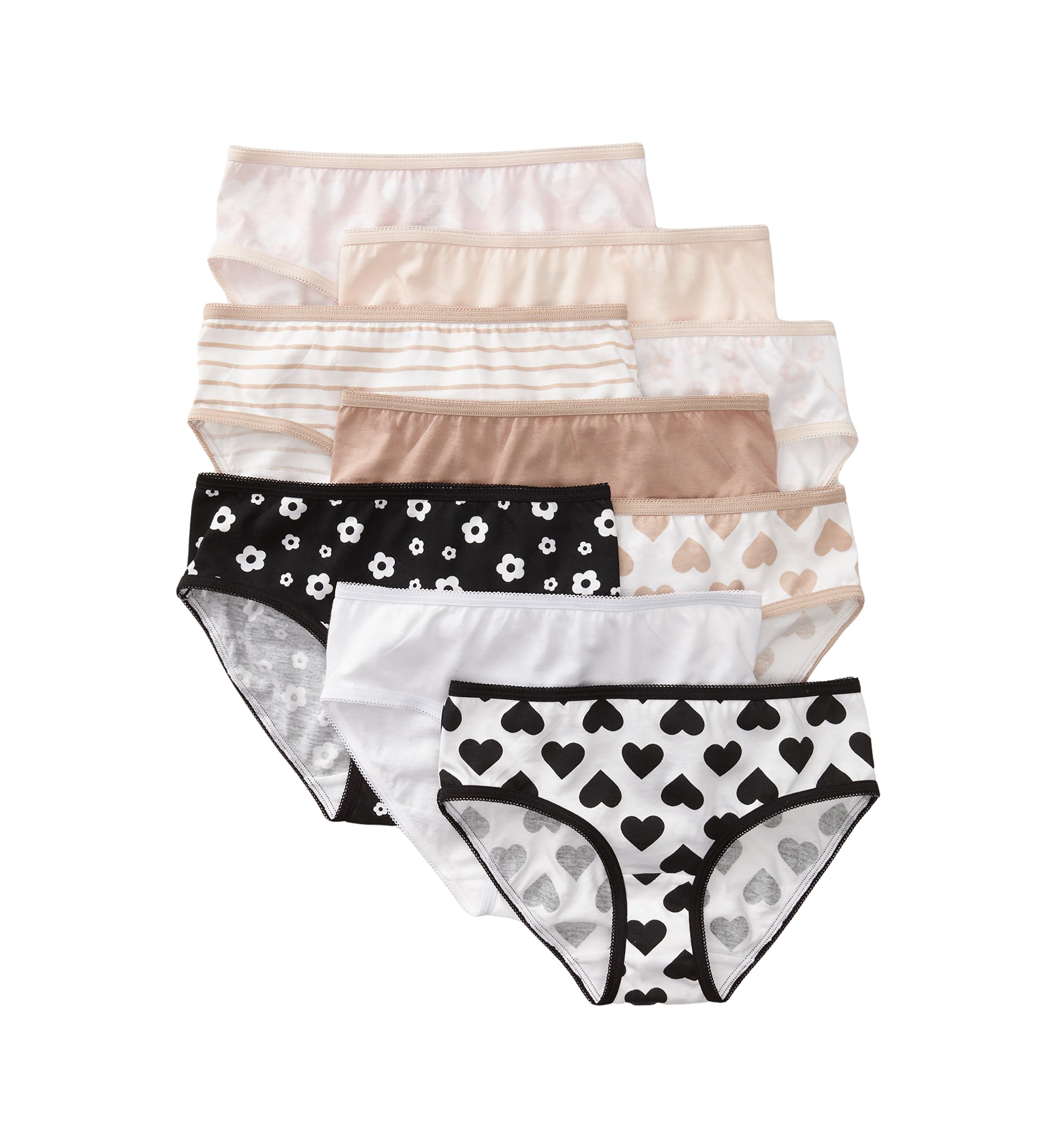 Girls 4-16 Brief Underwear - 9 Pack