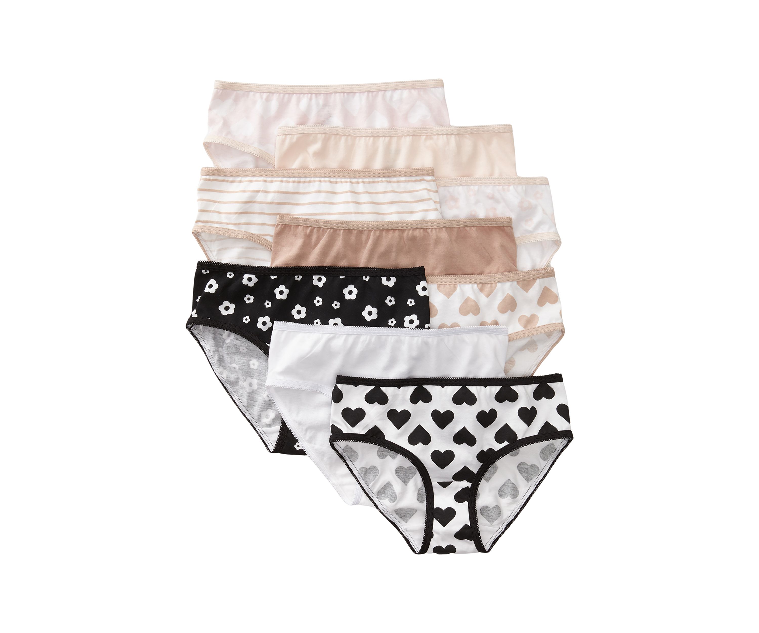 Girls 4-16 Brief Underwear - 9 Pack