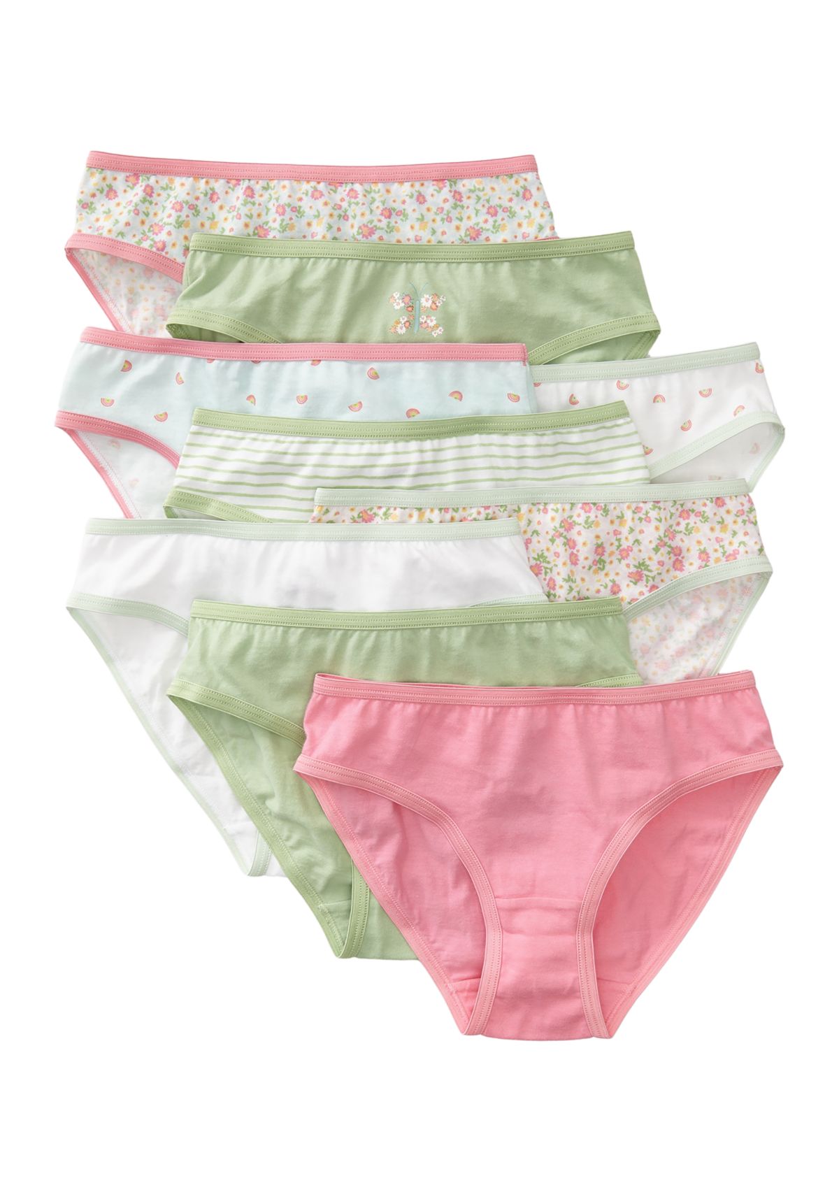 Girls 4-16 Bikini Underwear - 9 Pack 