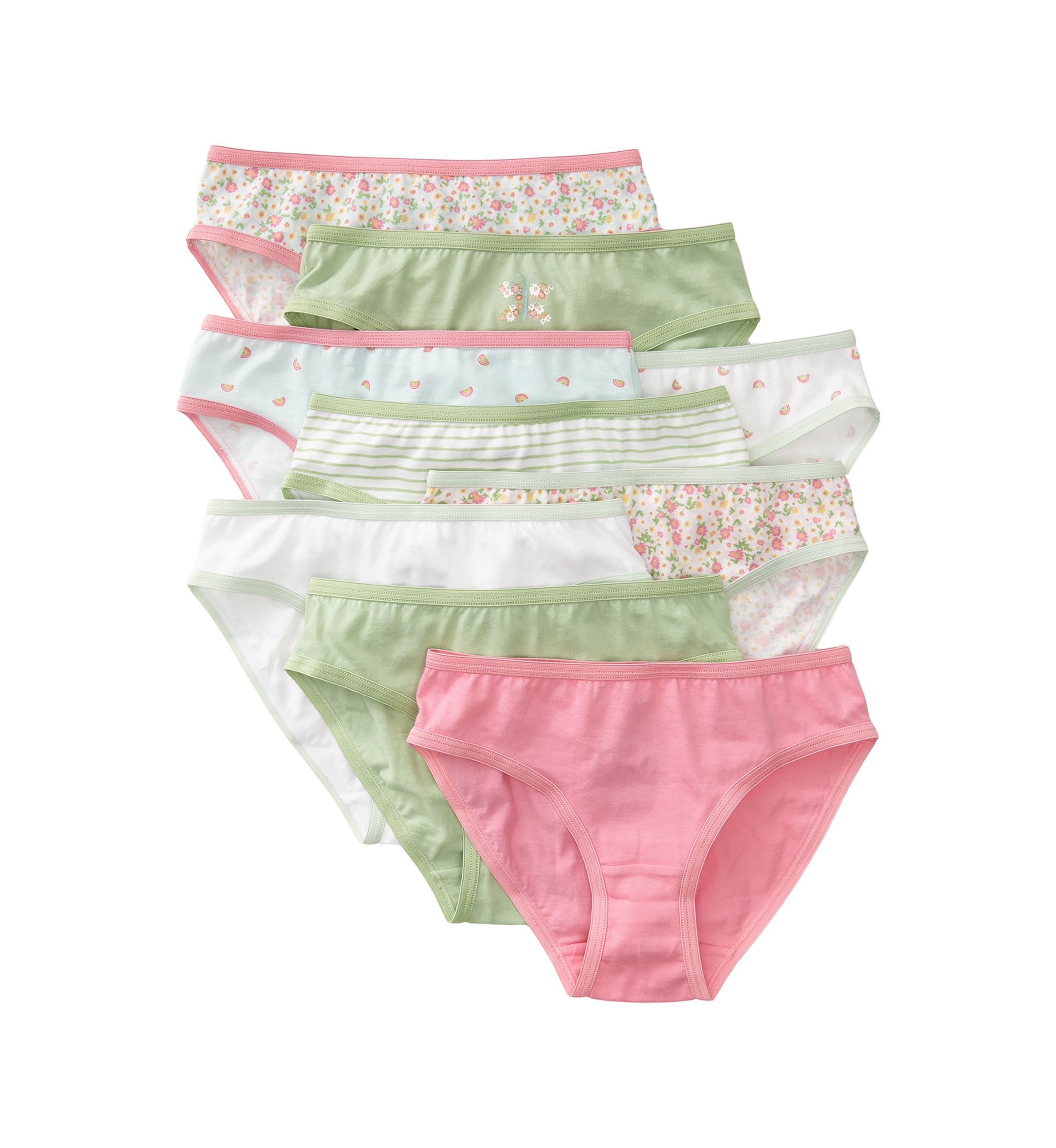 Girls 4-16 Bikini Underwear - 9 Pack 