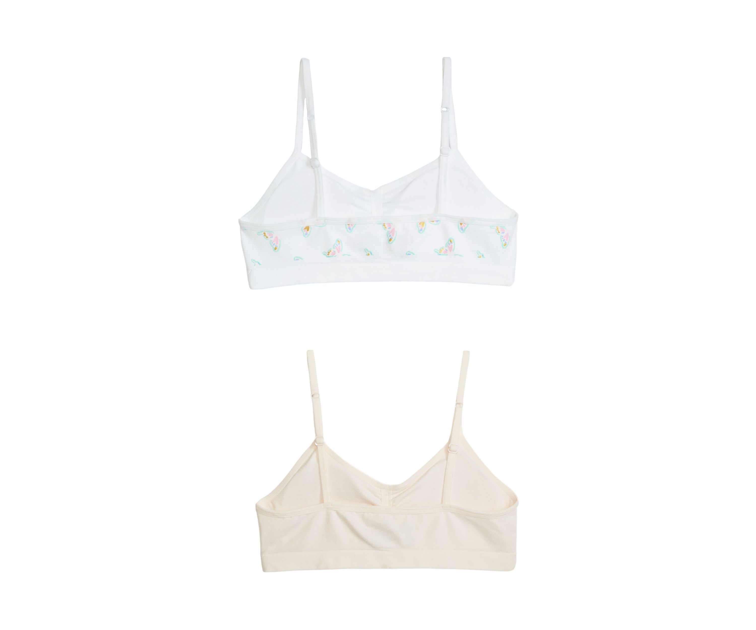 Girls 7-16 Ruched Cropped Bra - 2 Pack