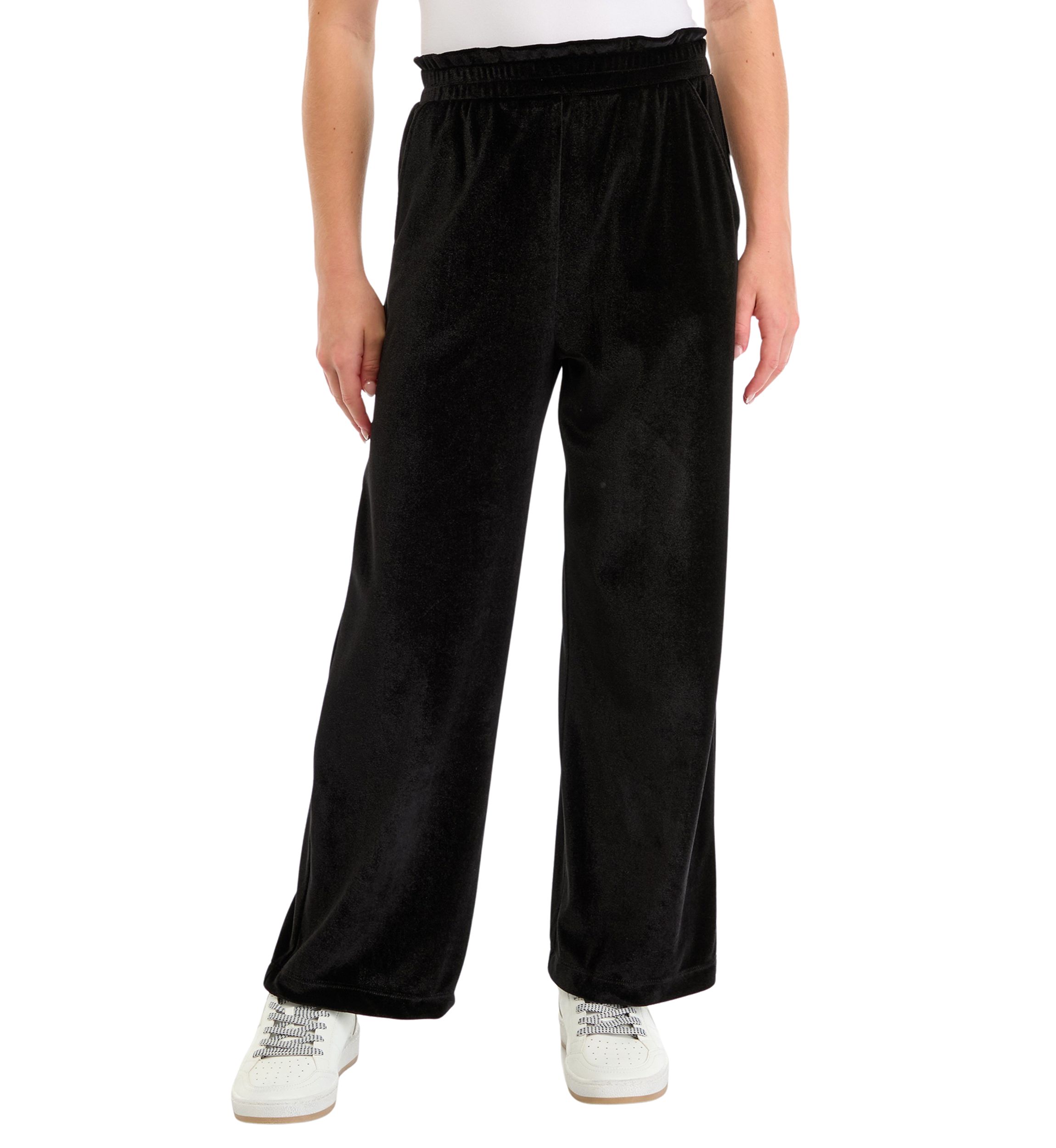Girls 7-16 Velvet Bow Wide Leg Pants