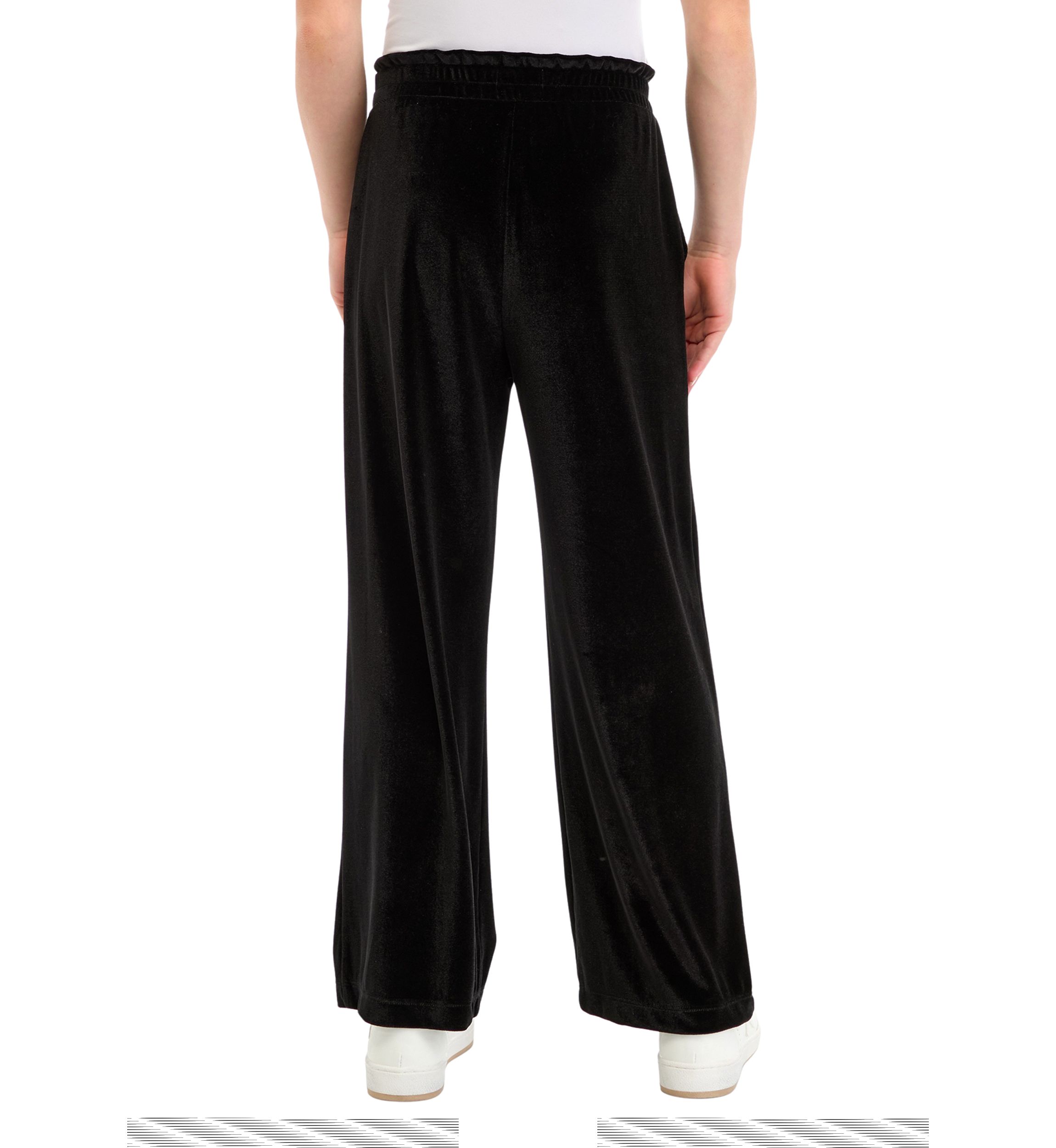 Girls 7-16 Velvet Bow Wide Leg Pants