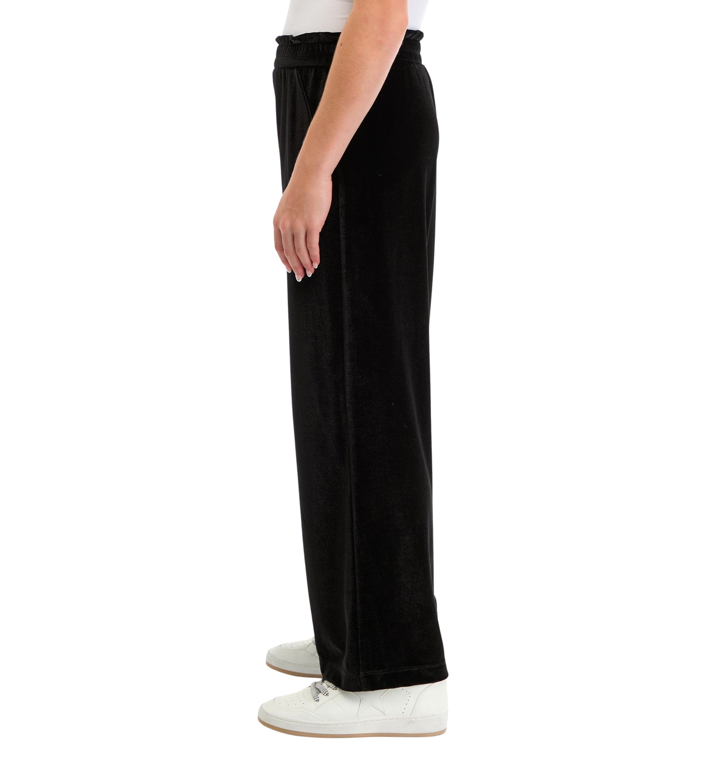 Girls 7-16 Velvet Bow Wide Leg Pants