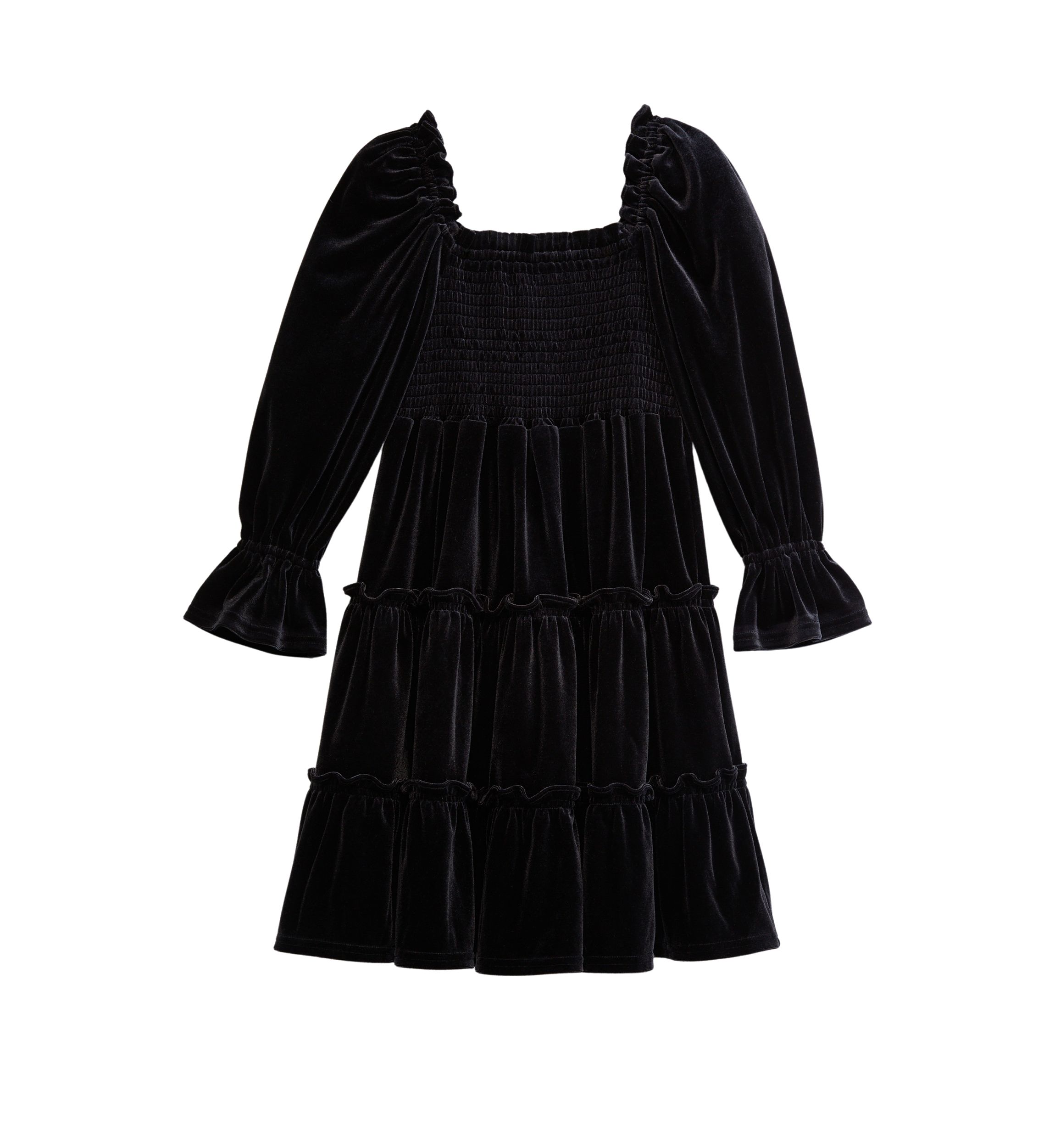 Girls 4-6x Smocked Velvet Dress