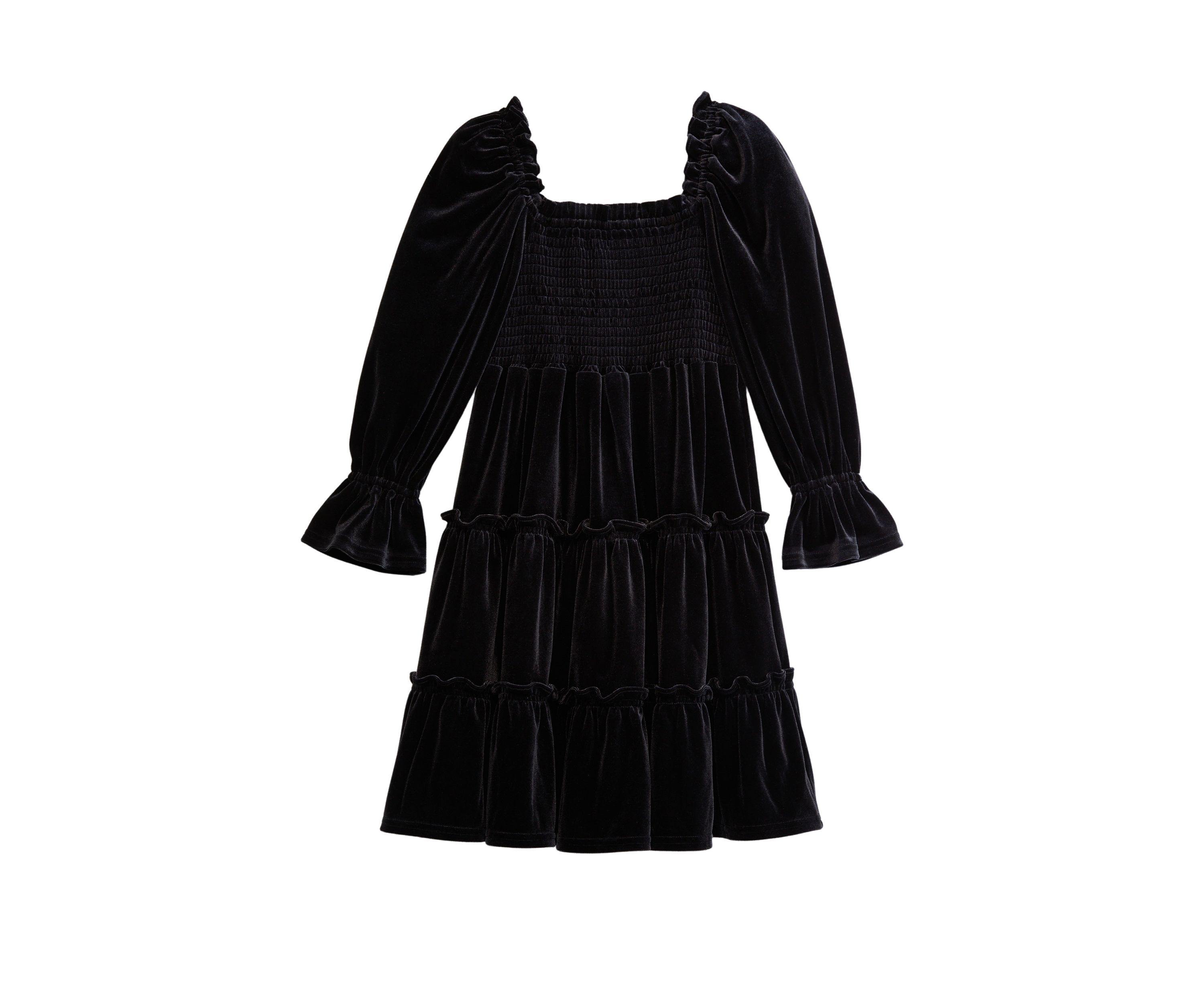 Girls 4-6x Smocked Velvet Dress