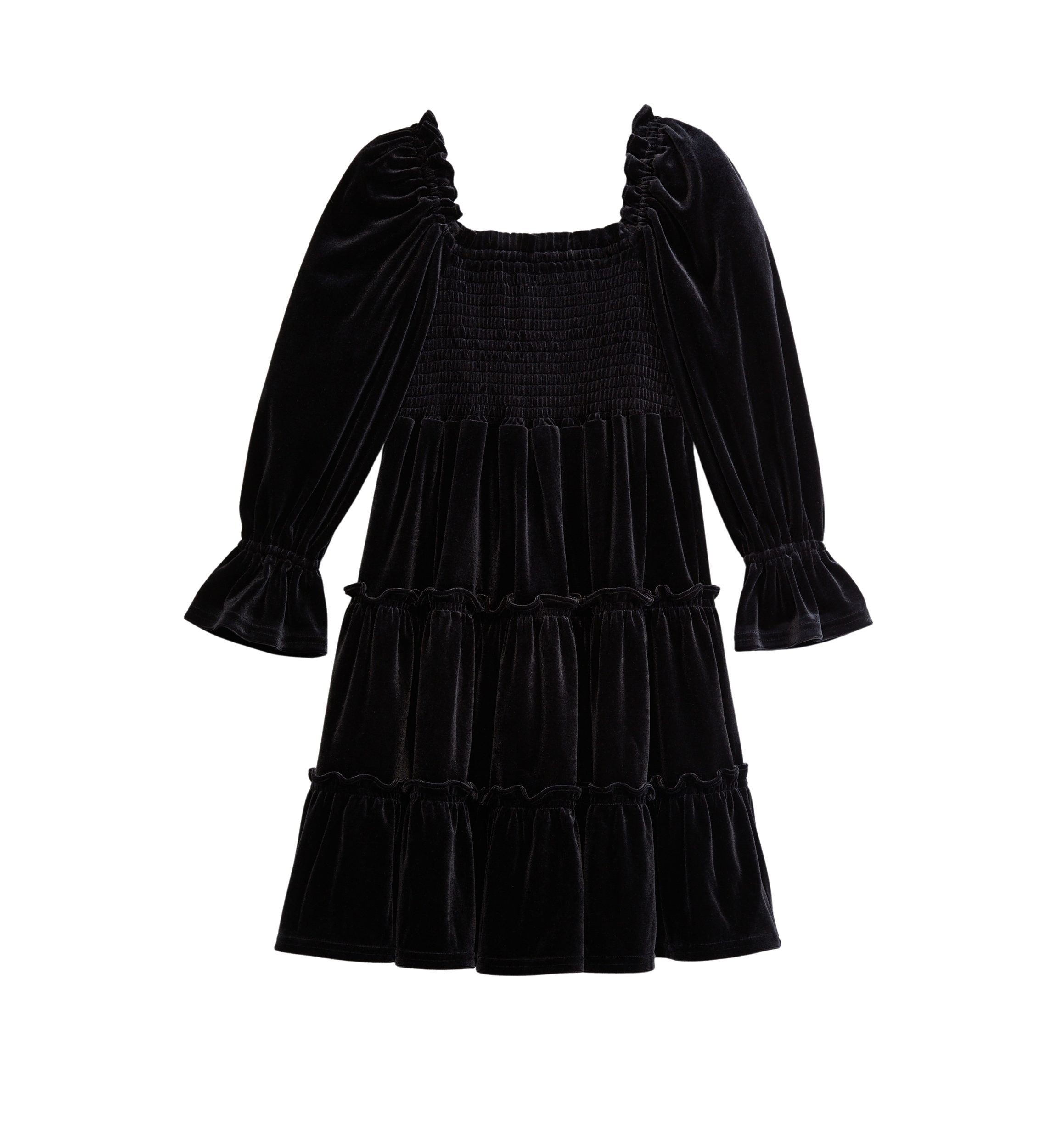 Girls 4-6x Smocked Velvet Dress
