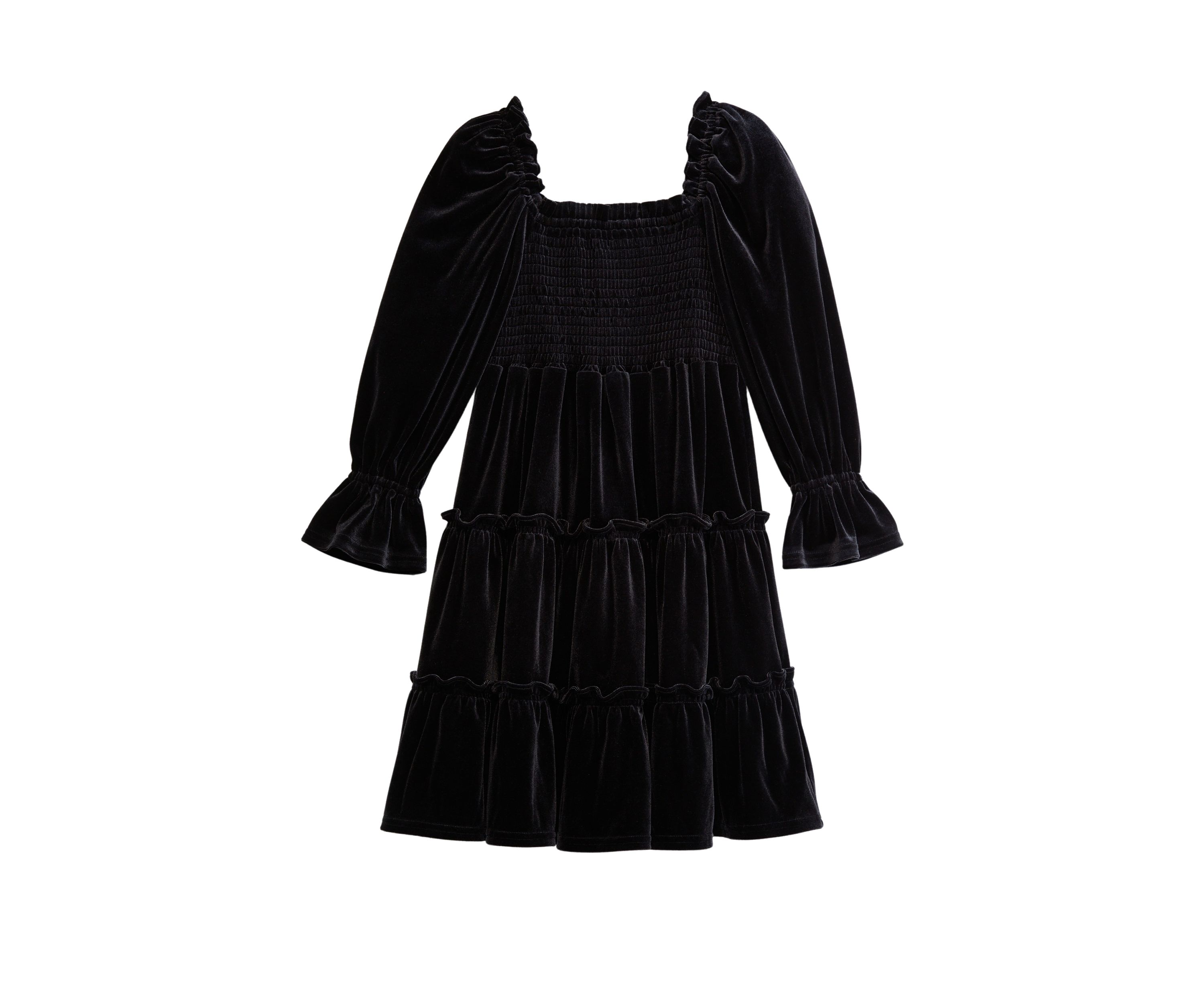 Girls 4-6x Smocked Velvet Dress