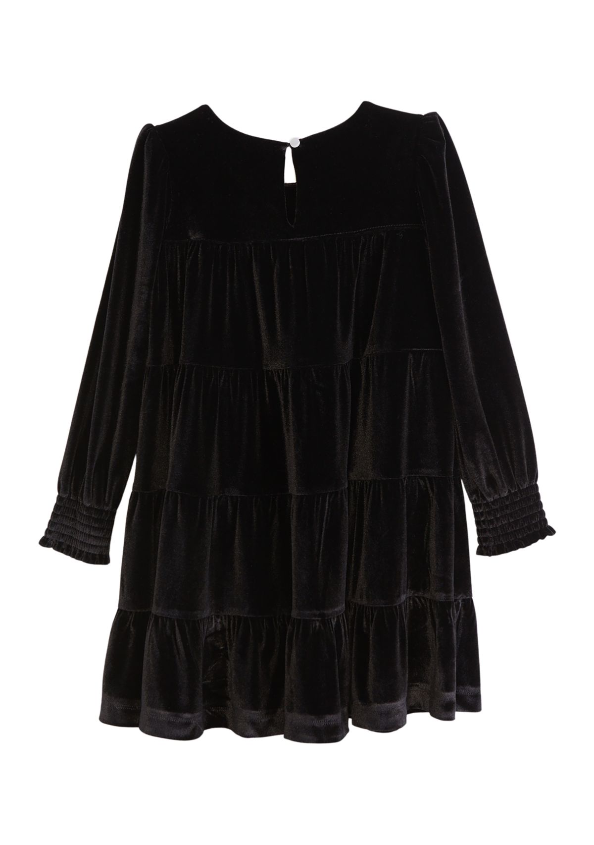 Girls 4-6x Tiered Velvet Dress