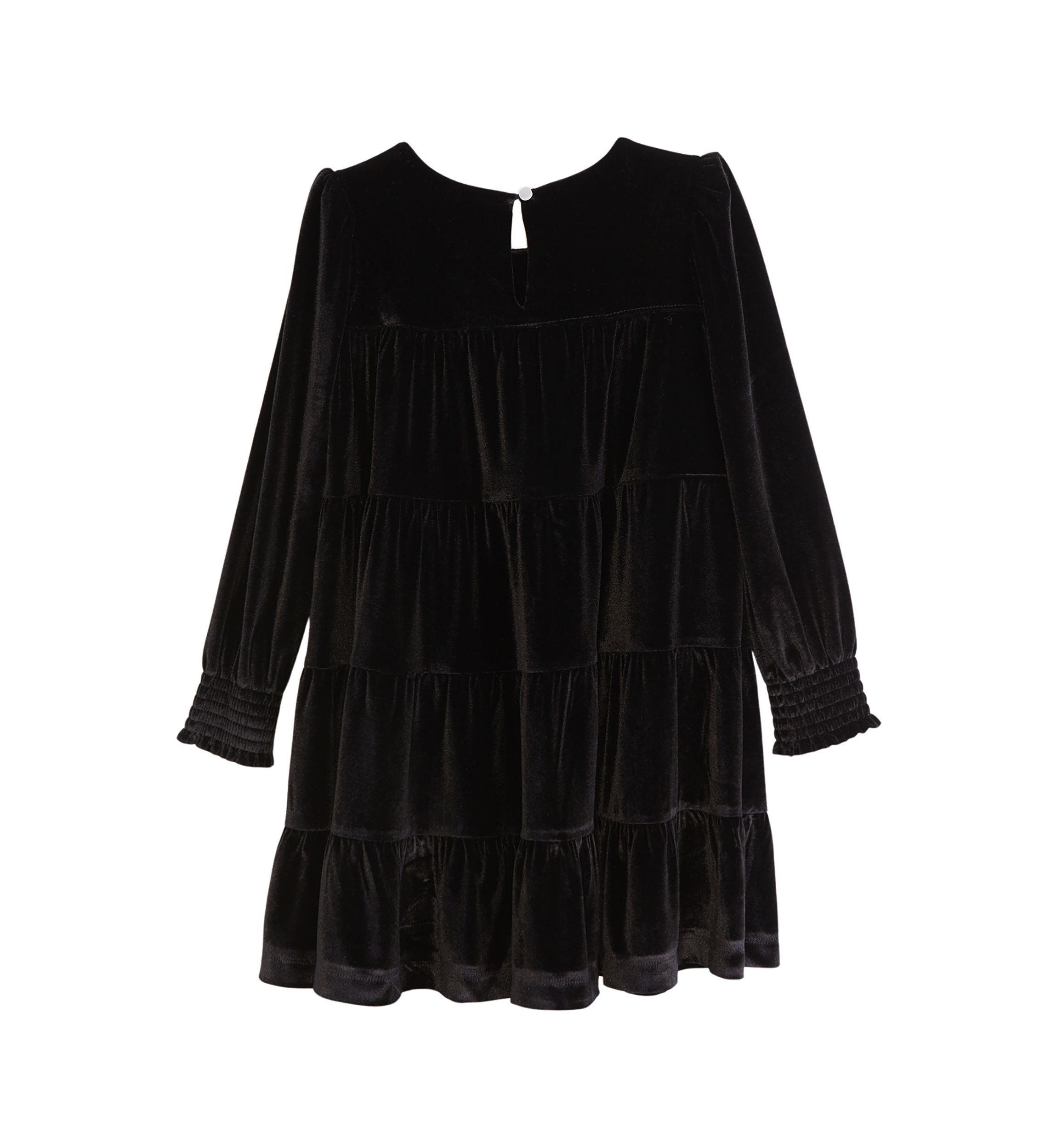 Girls 4-6x Tiered Velvet Dress