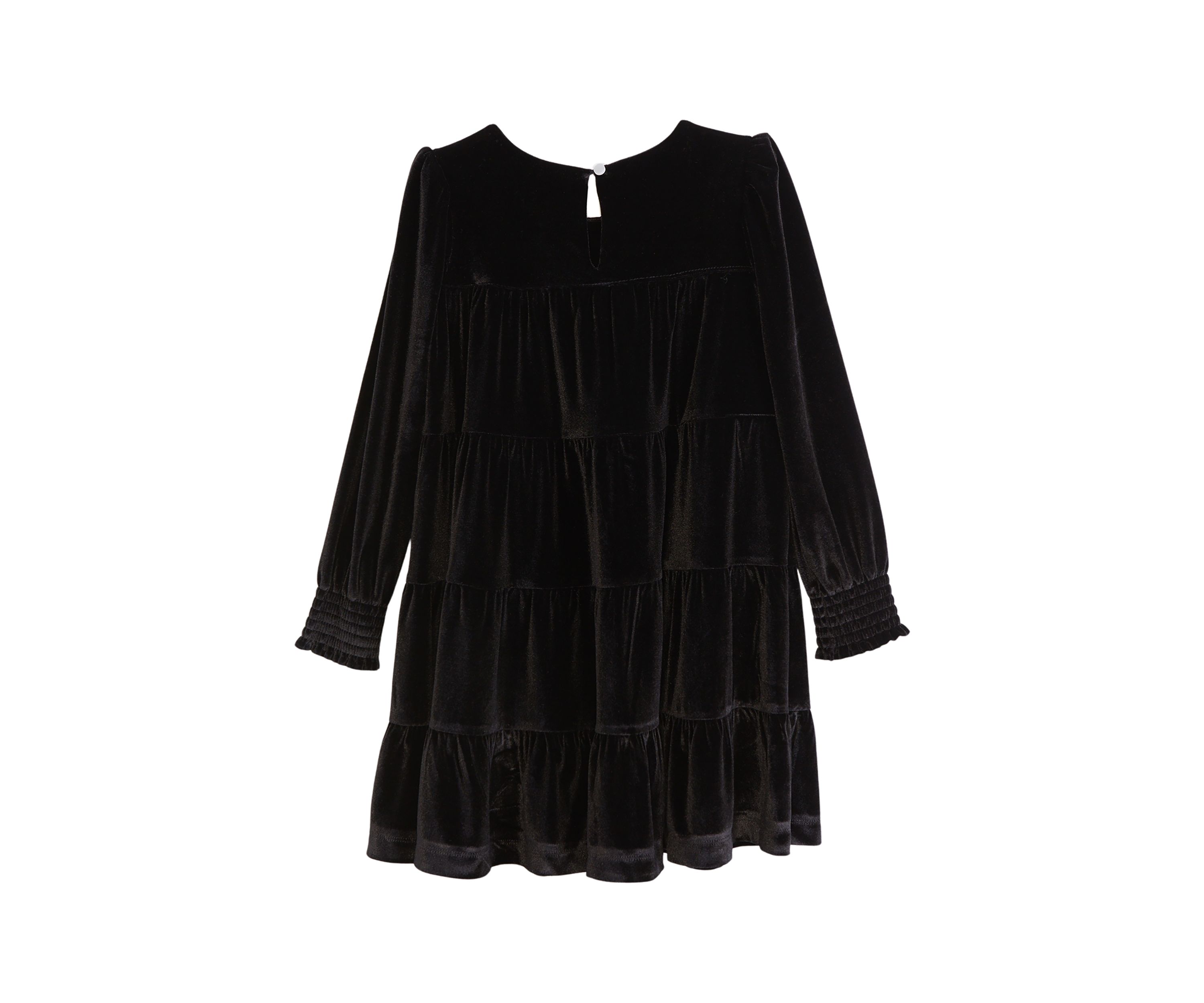 Girls 4-6x Tiered Velvet Dress