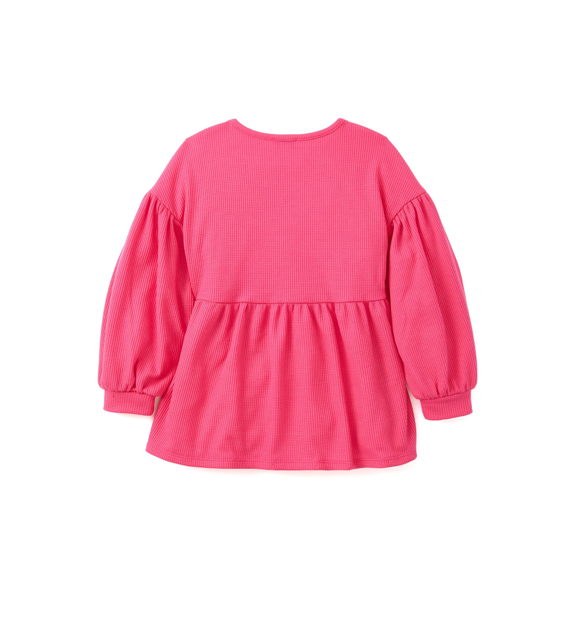 Girls 4-6x Long Sleeve Waffle Knit Top