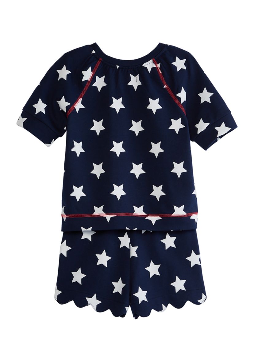 Girls 4-8 Printed Scallop Set 