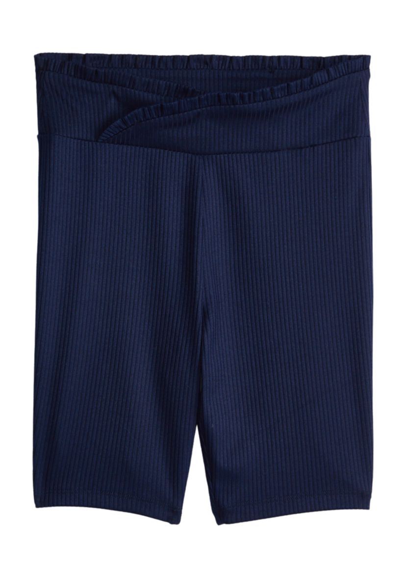 Girls 7-16 Pulled On Ribbed Bike Shorts