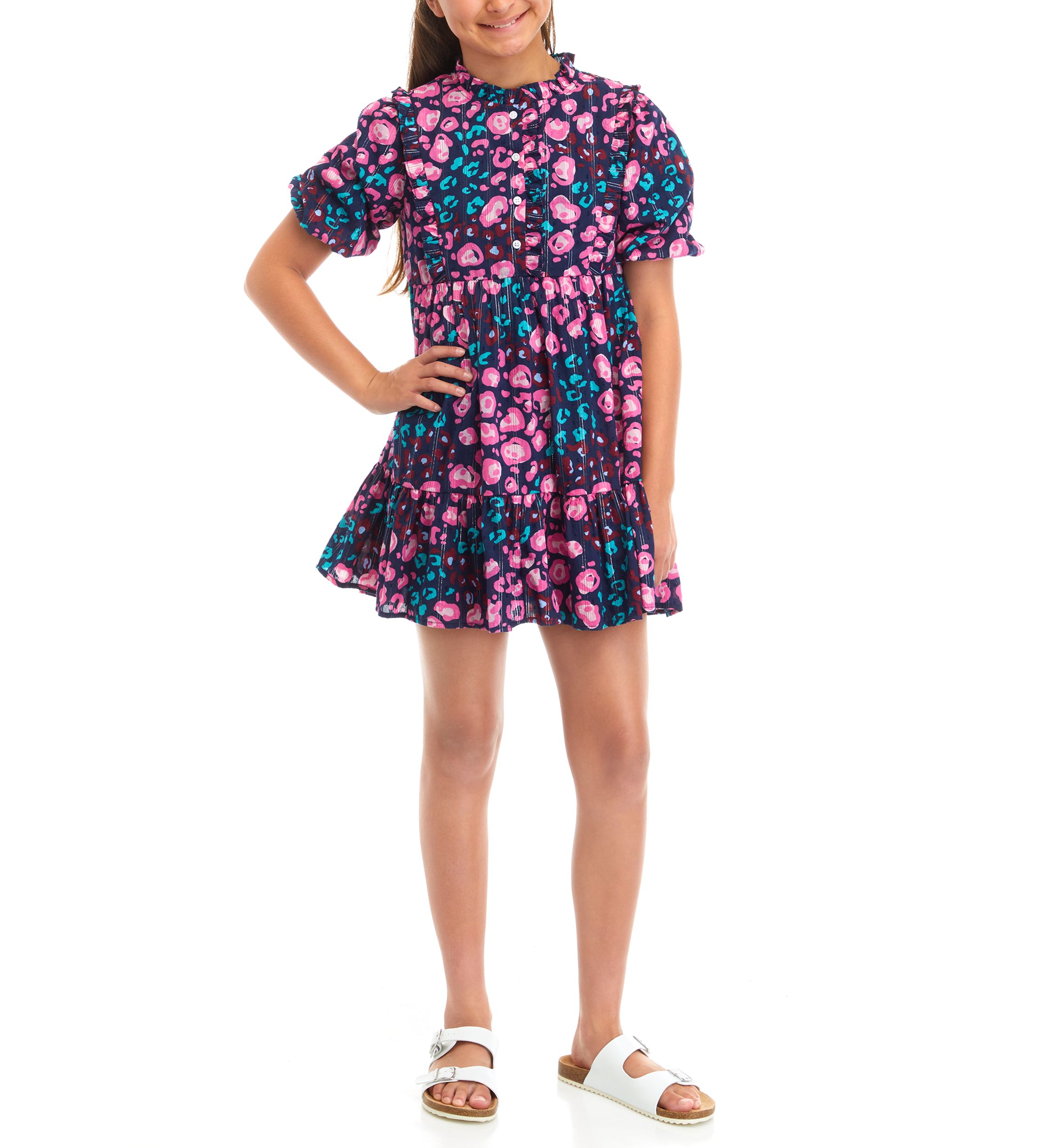 Girls 7-16 Ruffle Dress