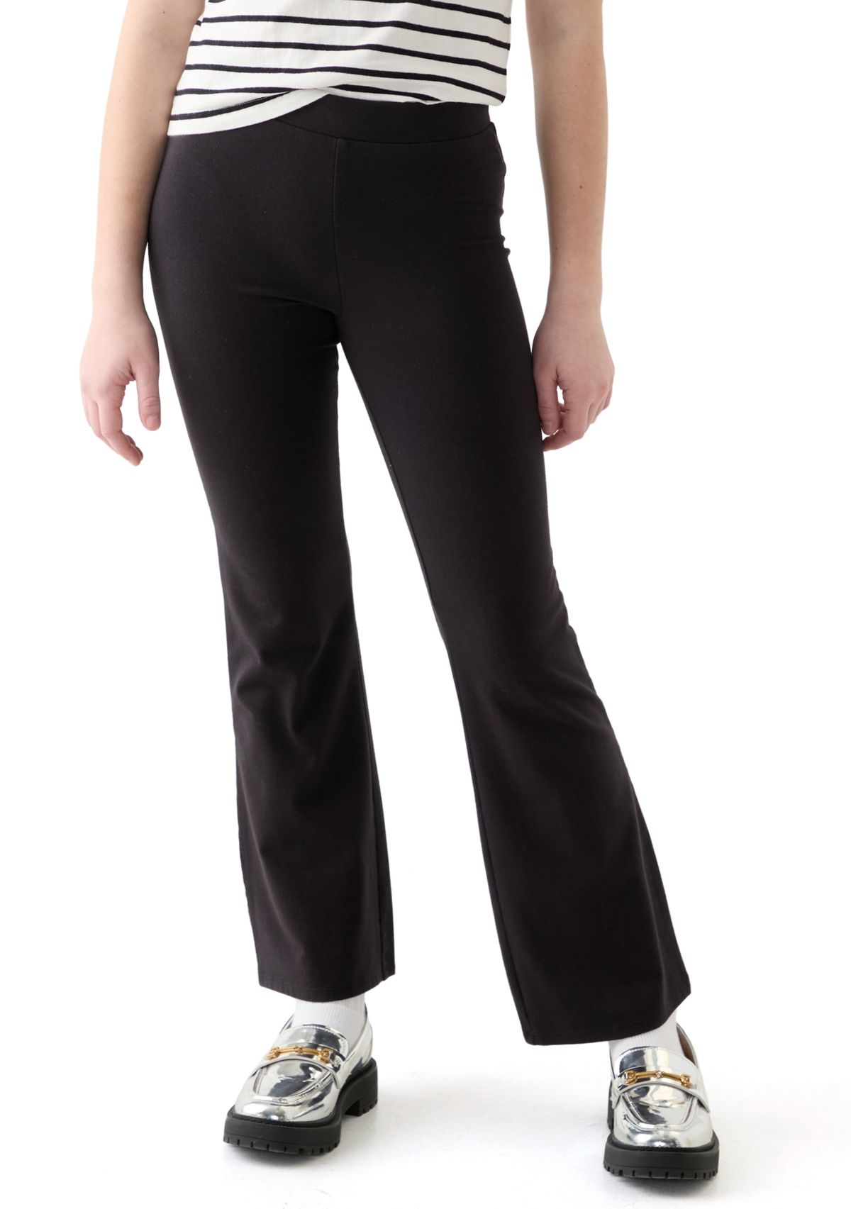 Girls 7-16 Pull On Solid Flare Pants