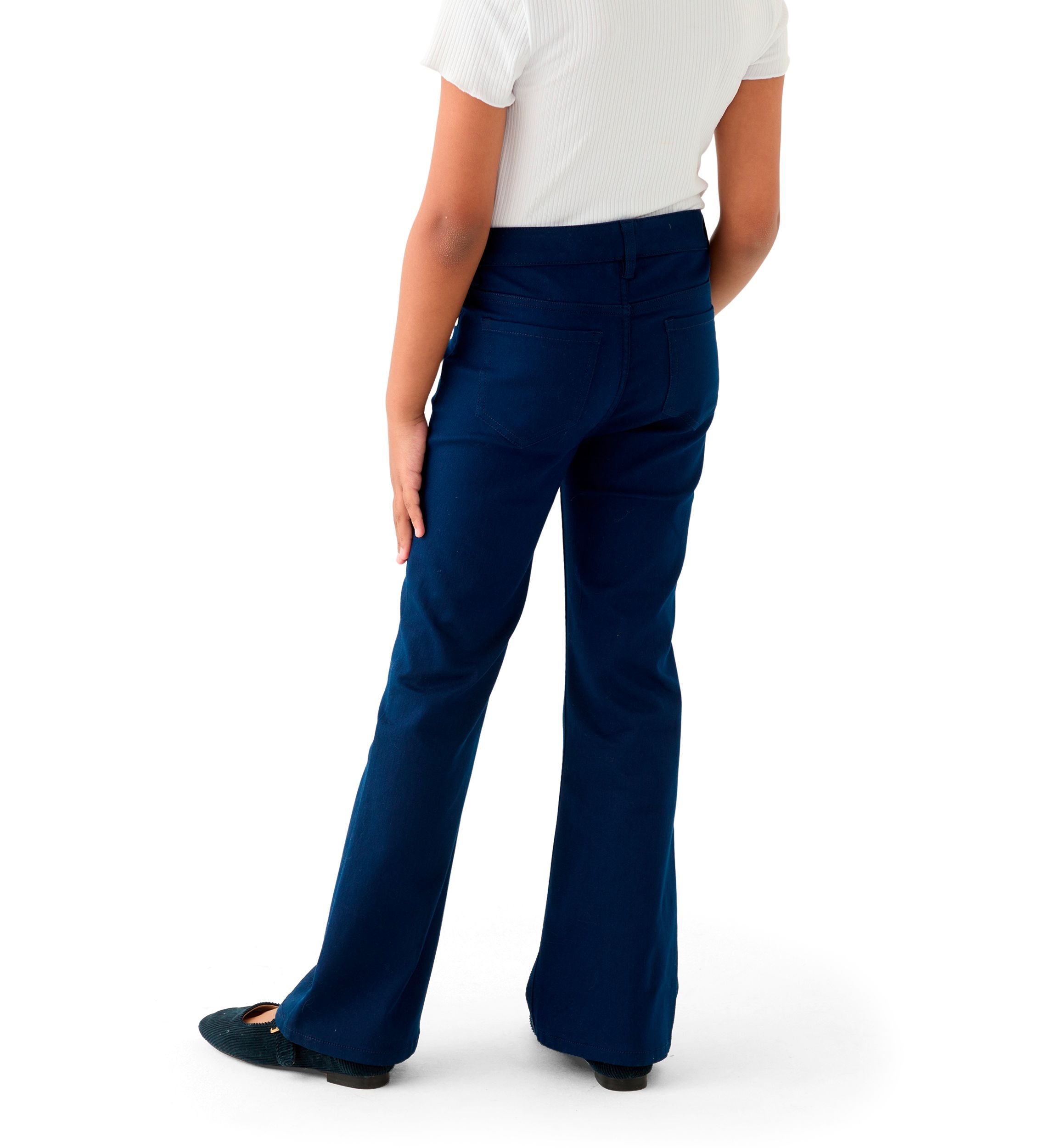 Girls 7-16 Stretch Twill 5 Pocket Flare Jeans