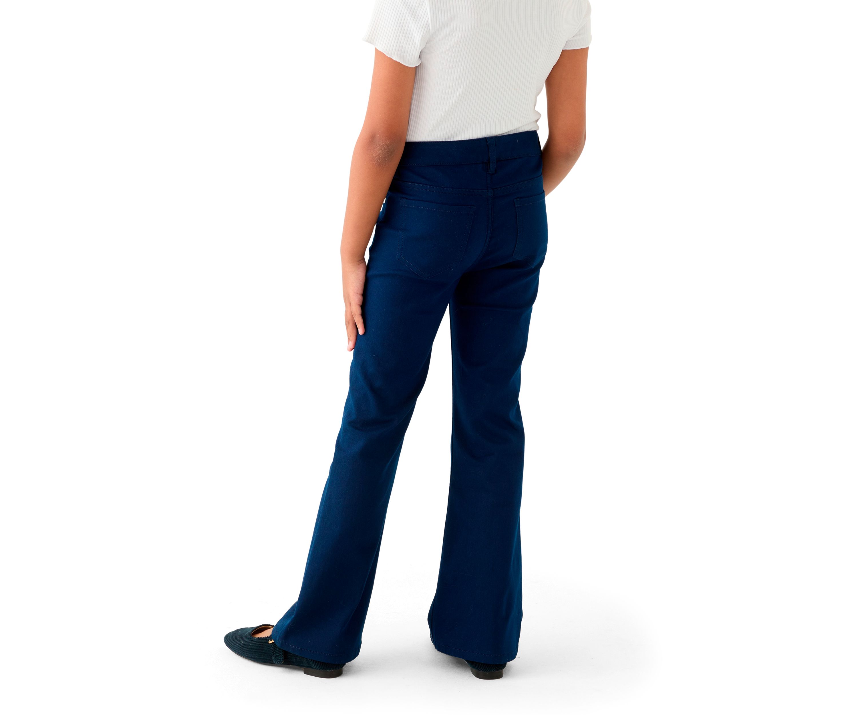 Girls 7-16 Stretch Twill 5 Pocket Flare Jeans