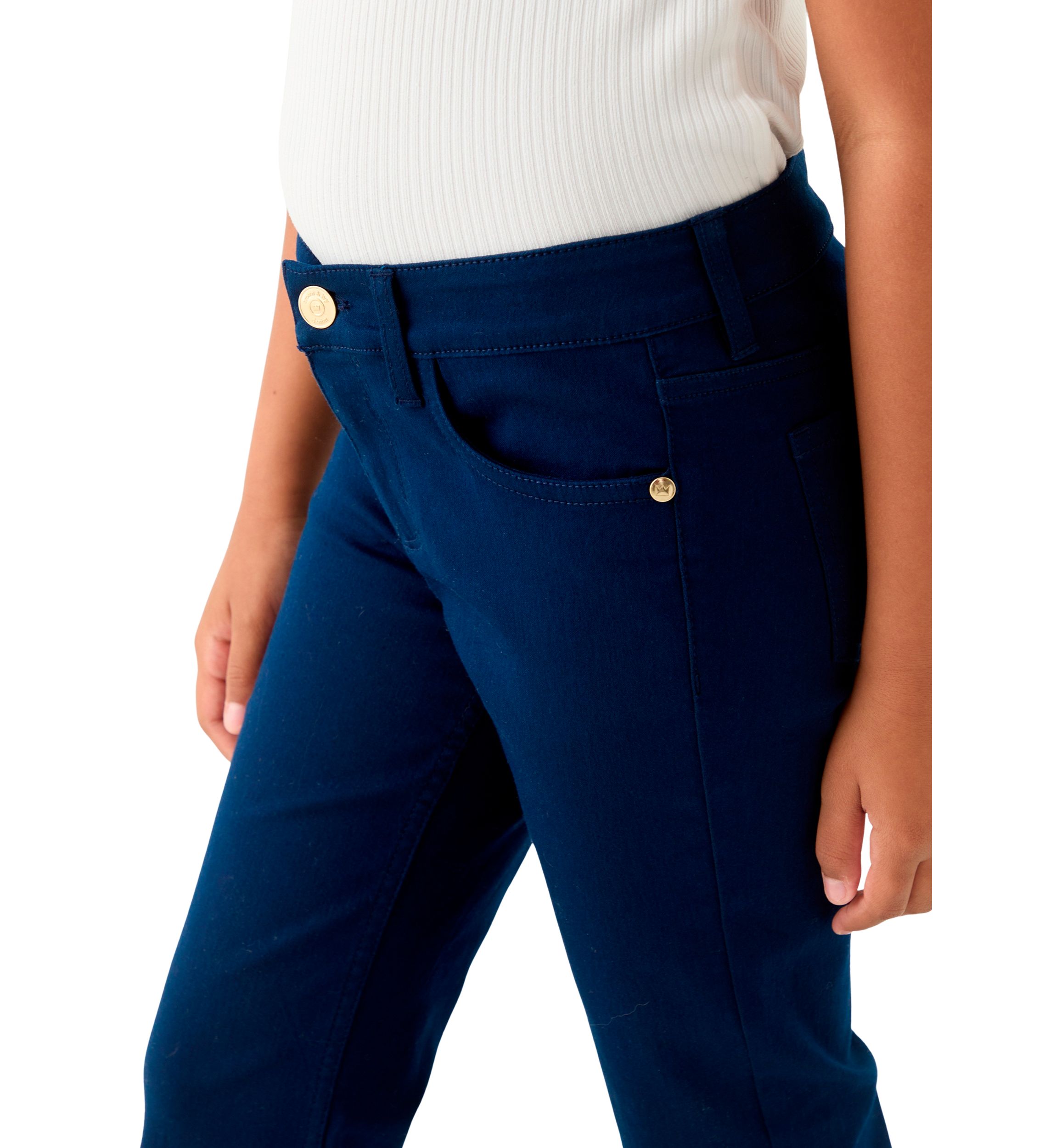 Girls 7-16 Stretch Twill 5 Pocket Flare Jeans