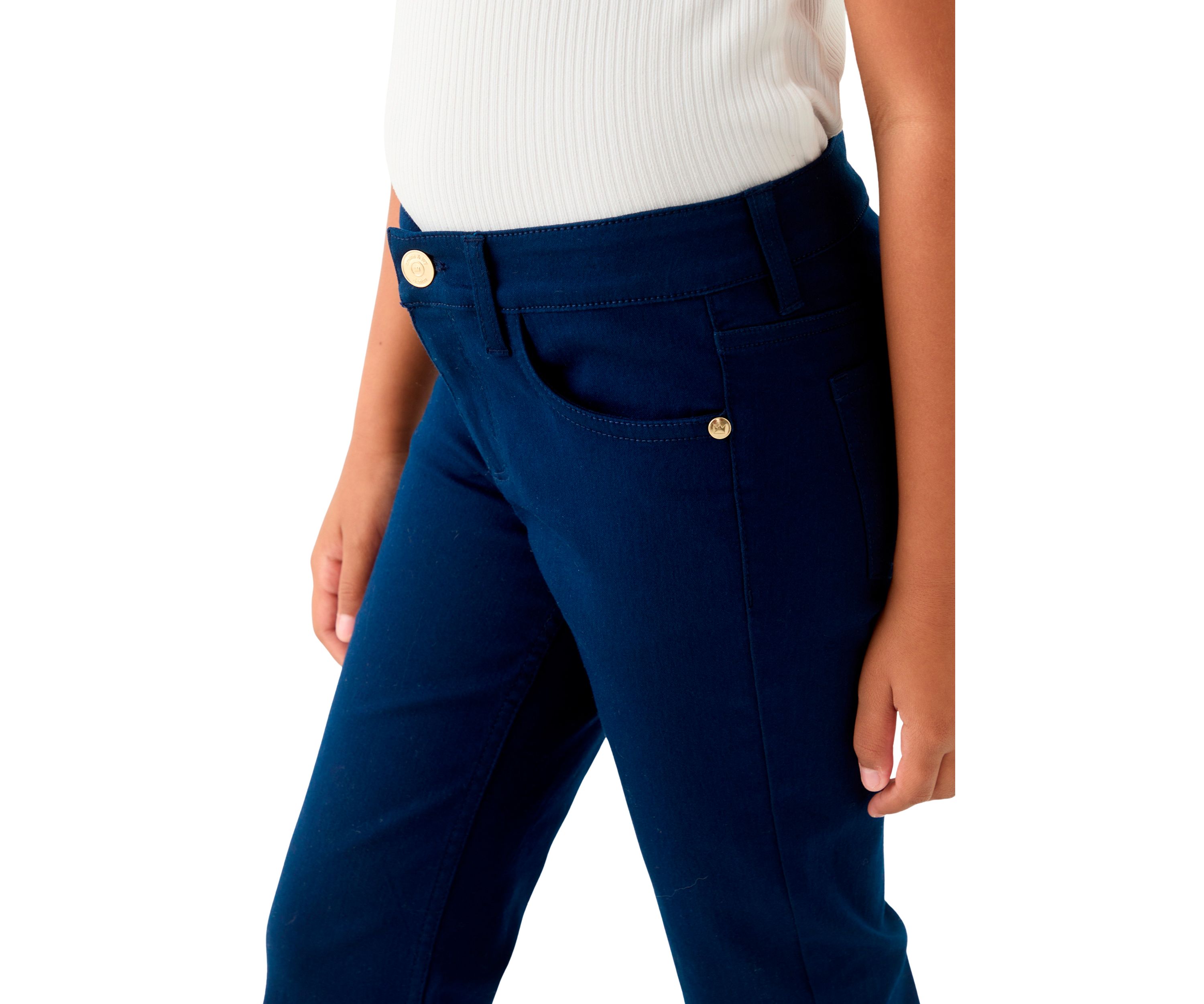 Girls 7-16 Stretch Twill 5 Pocket Flare Jeans