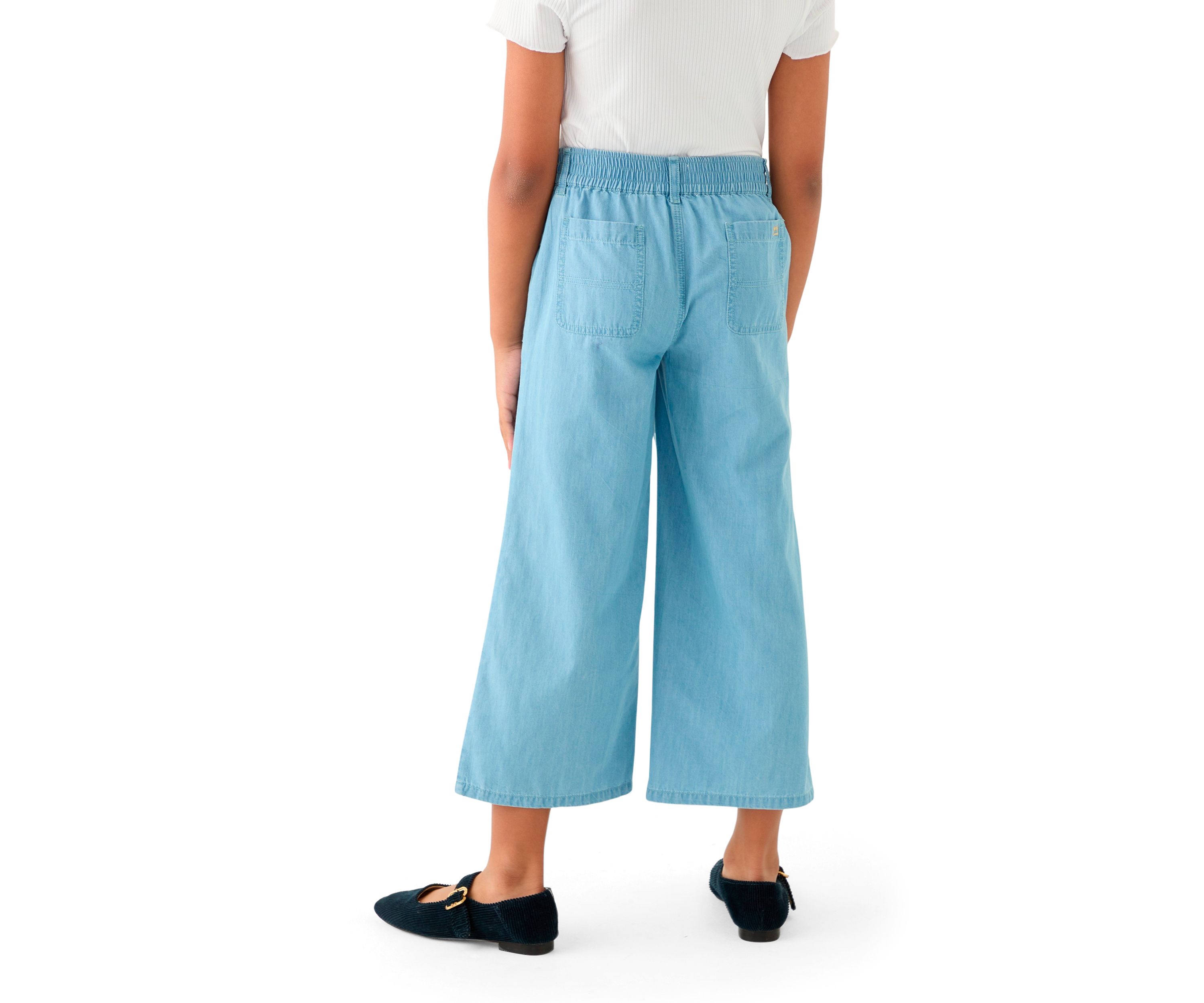 Girls 7-16 Utility Chambray Crop Jeans