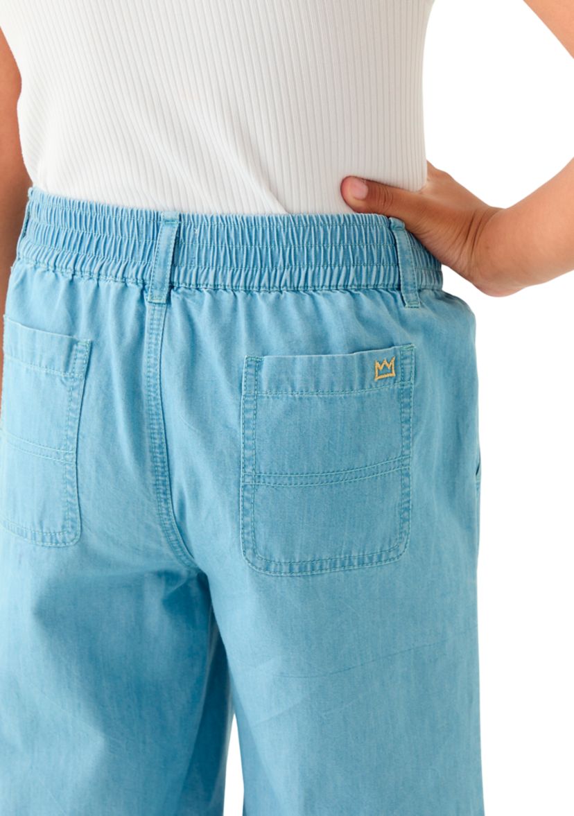 Girls 7-16 Utility Chambray Crop Jeans