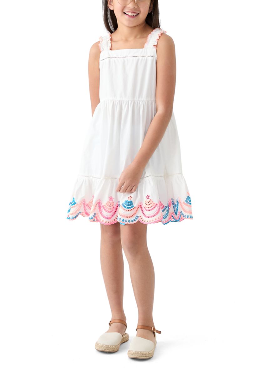 Girls 7-16 Embroidered Tank Dress