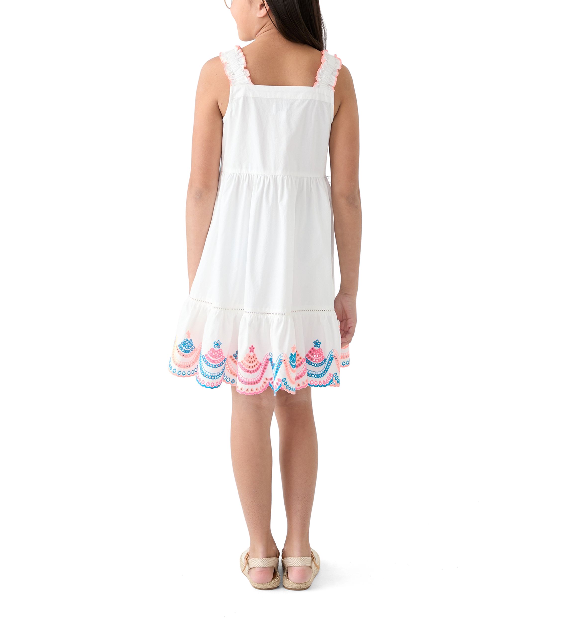 Girls 7-16 Embroidered Tank Dress
