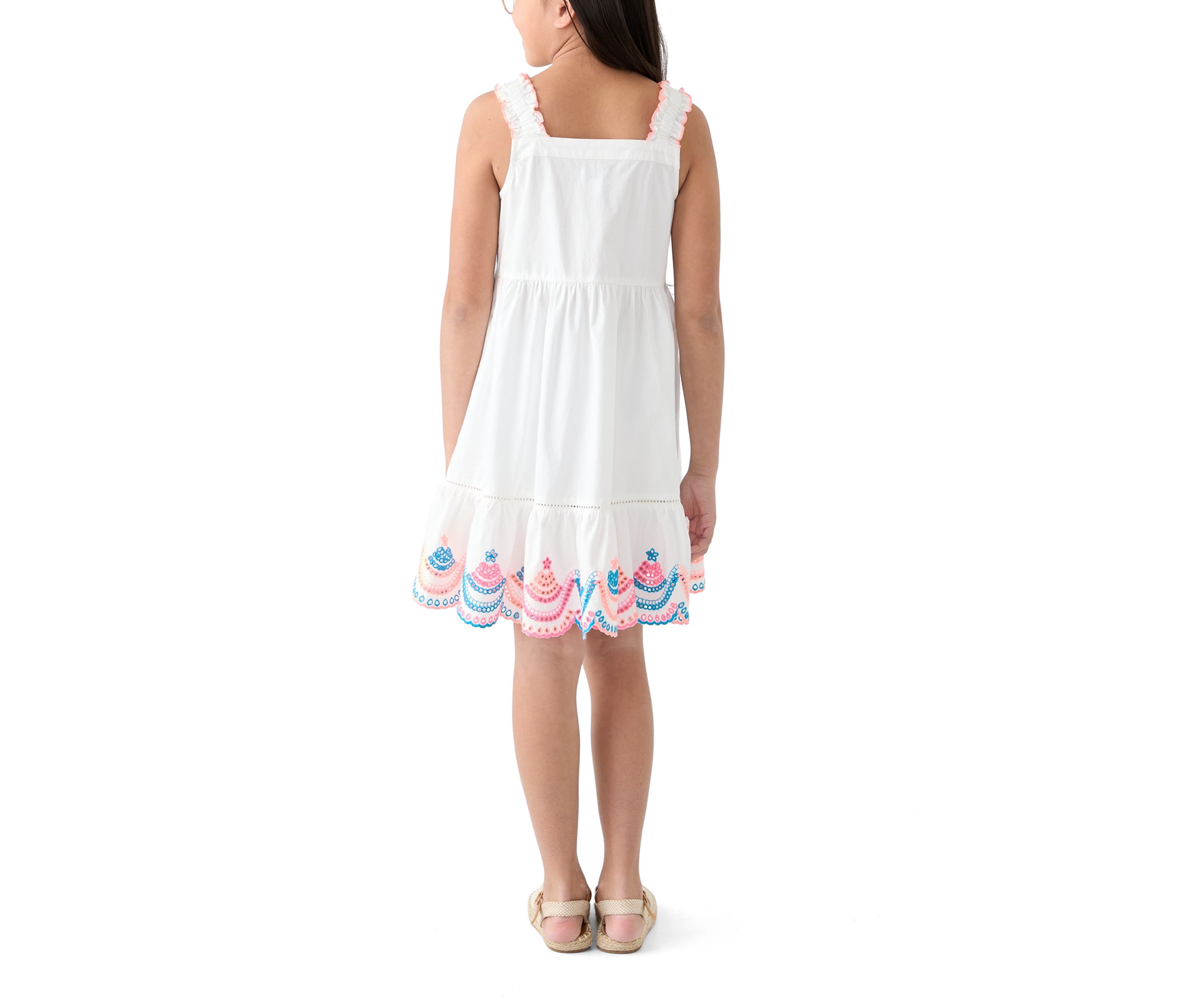 Girls 7-16 Embroidered Tank Dress