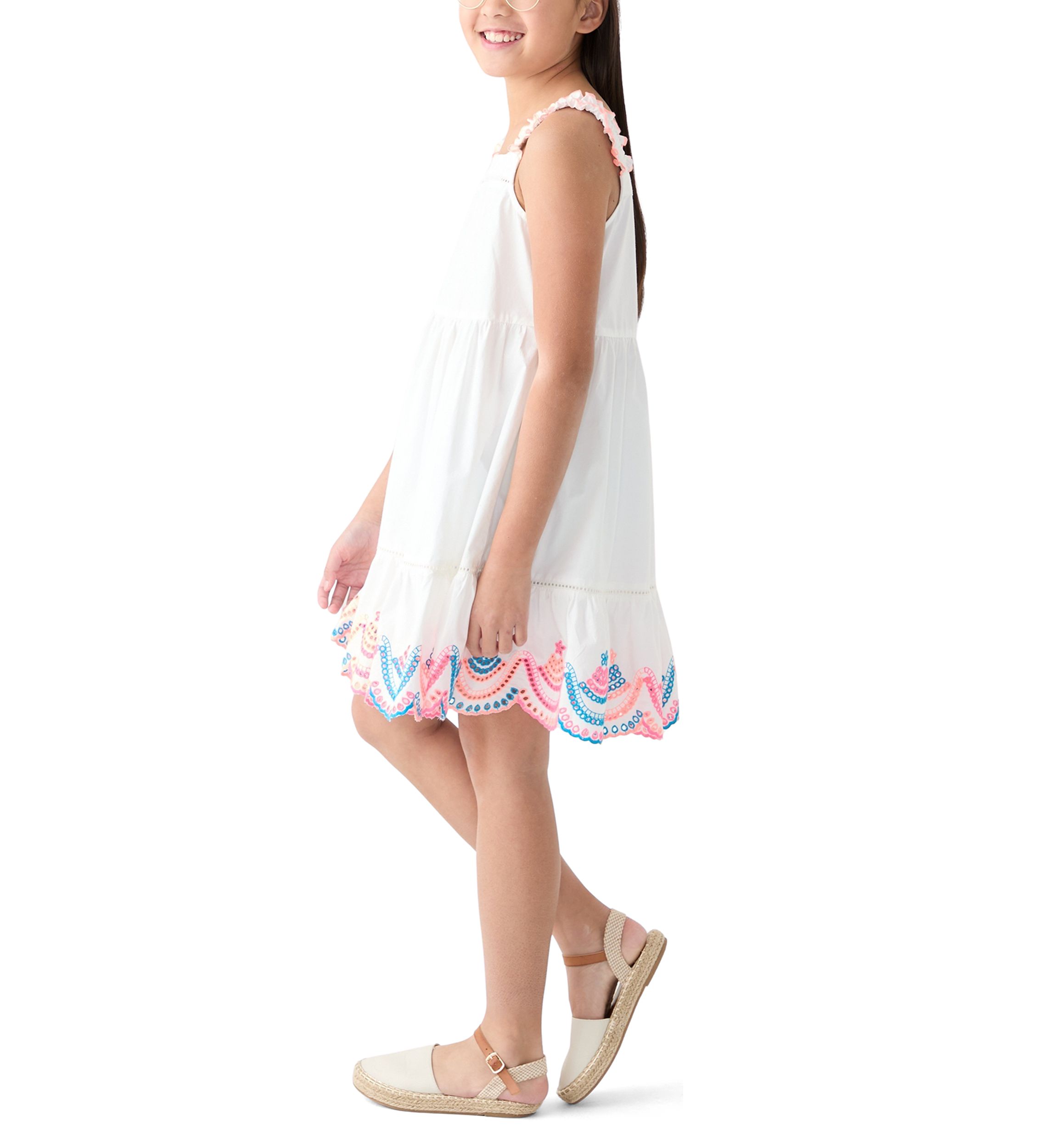 Girls 7-16 Embroidered Tank Dress