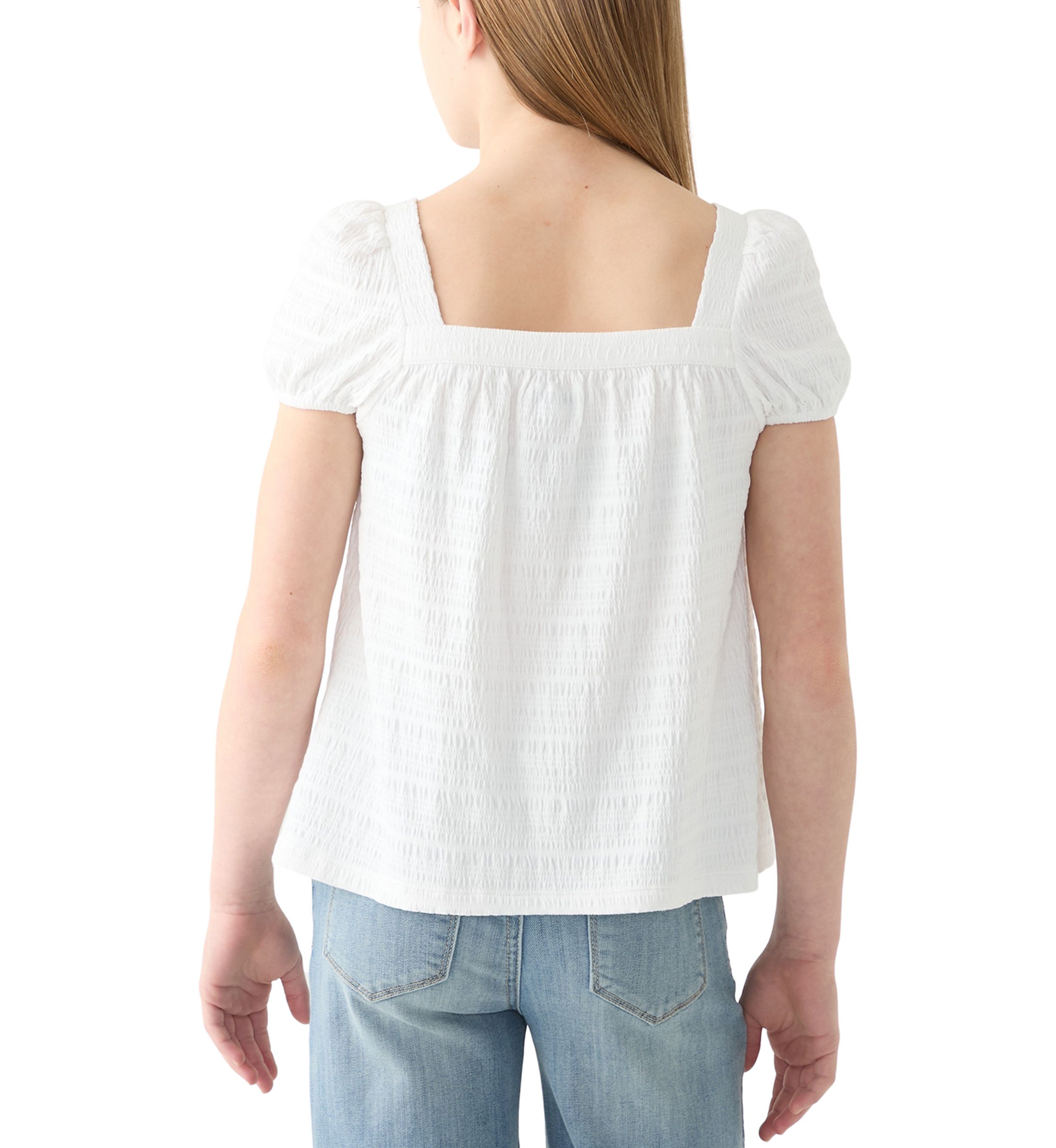 Girls 7-16 Puff Sleeve Knit Top