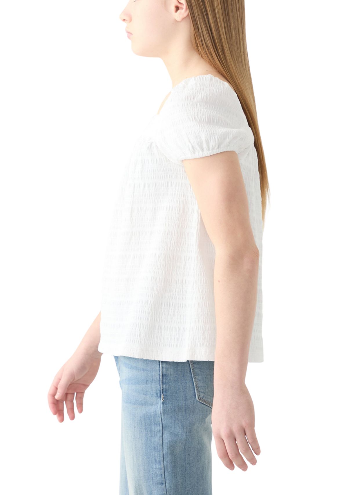 Girls 7-16 Puff Sleeve Knit Top