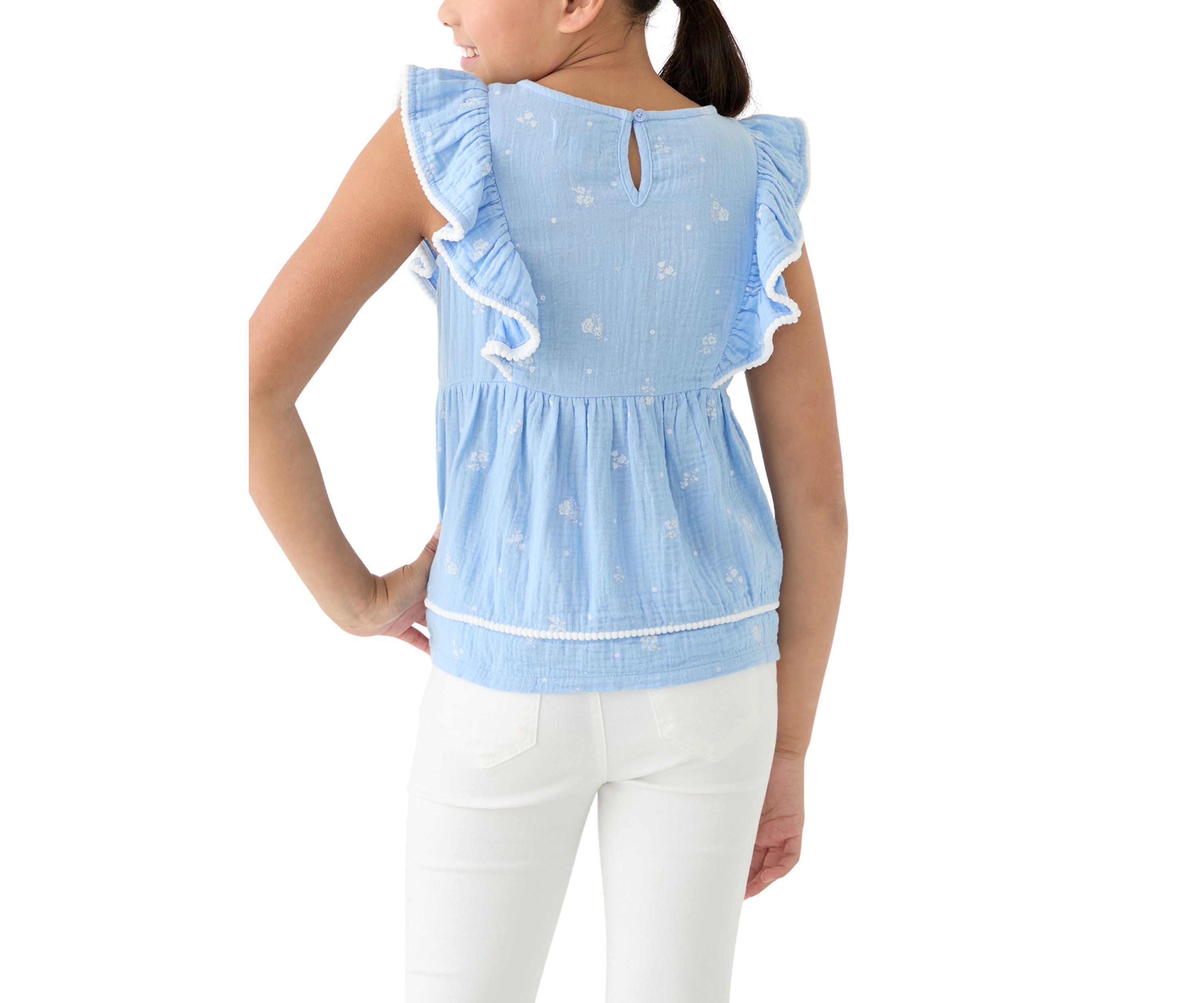 Girls 7-16 Embroidered Top