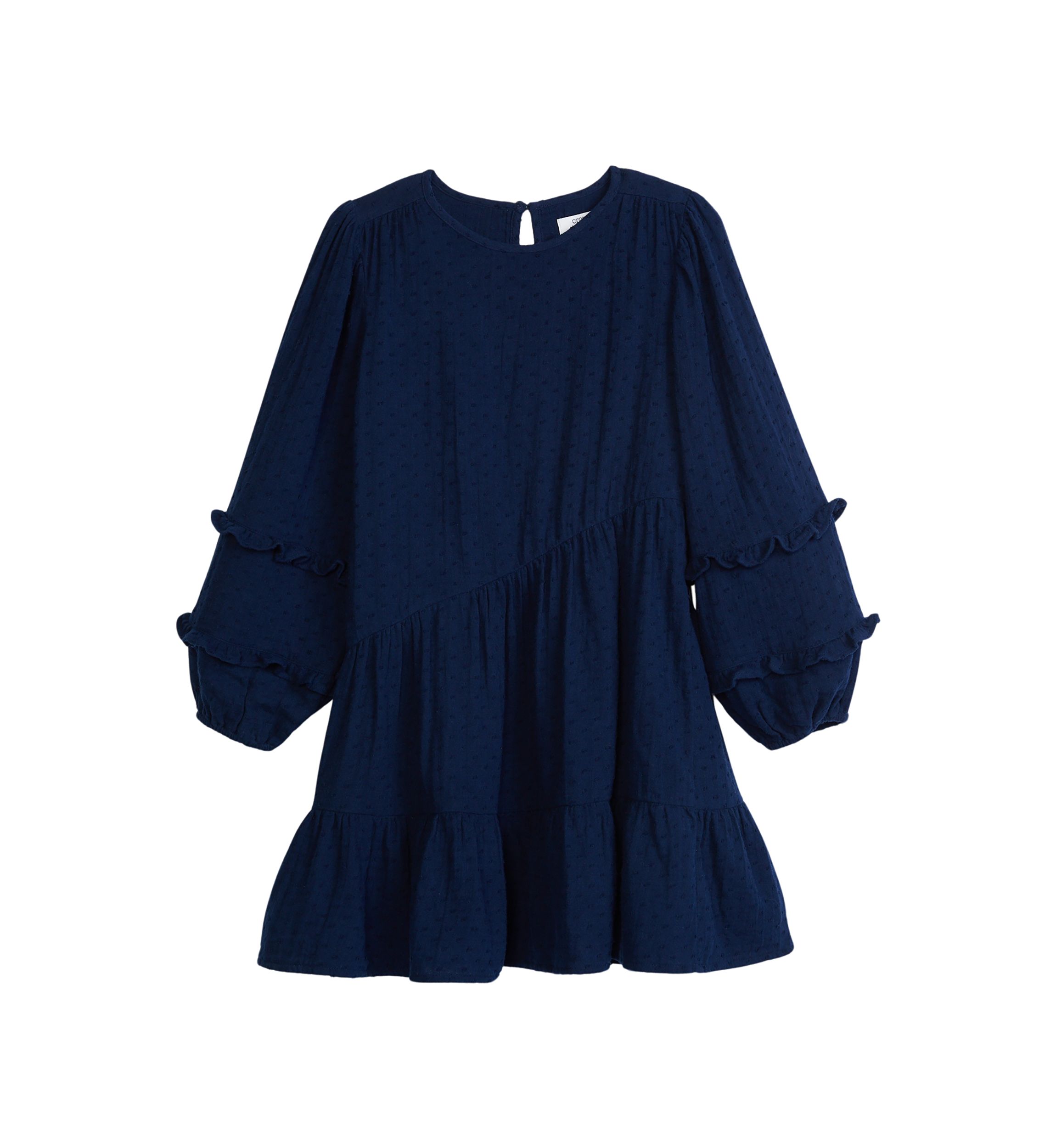 Girls 4-6x Clip Dot Asymmetrical Dress
