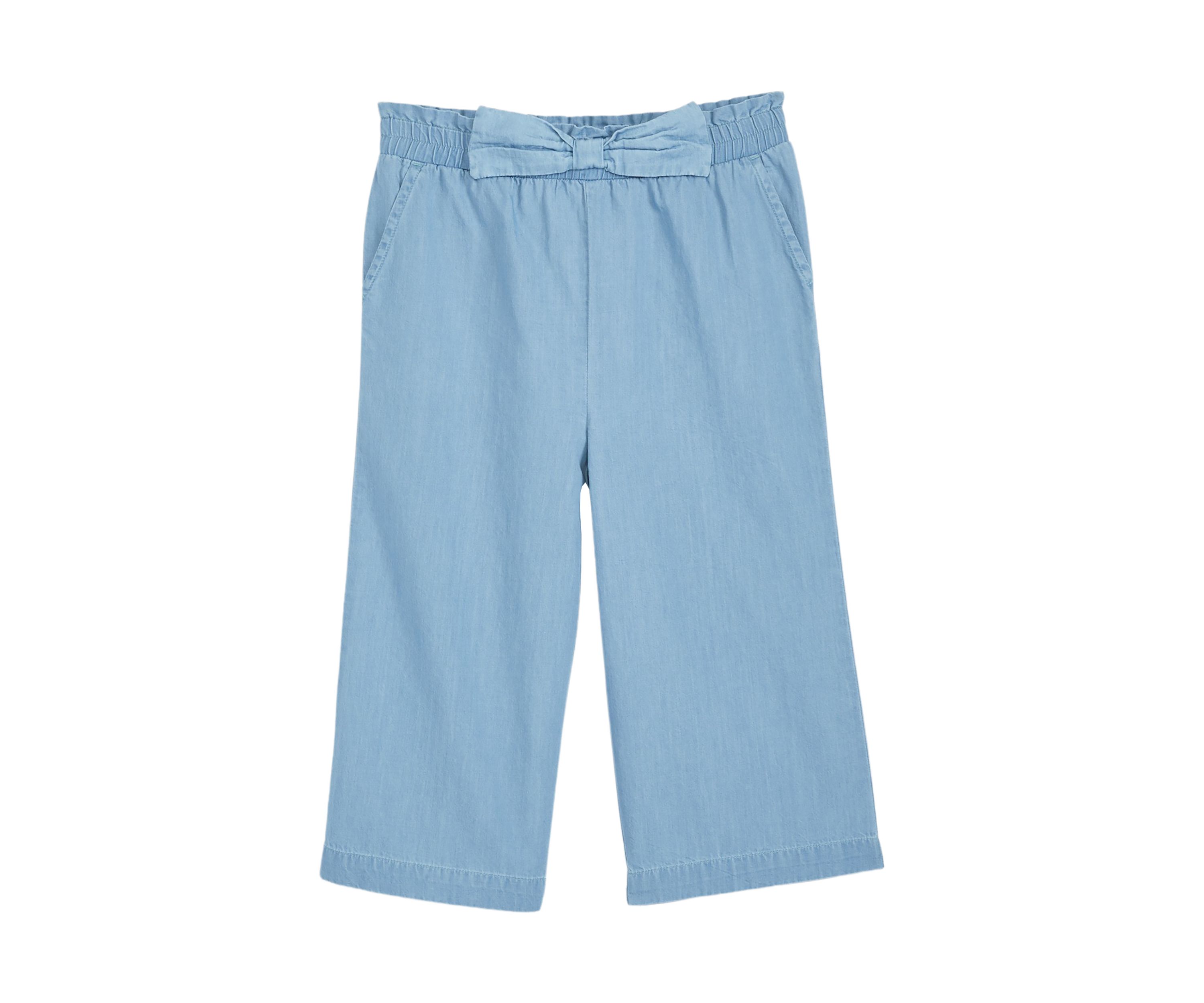 Girls 4-6x Pull On Chambray Cropped Pants