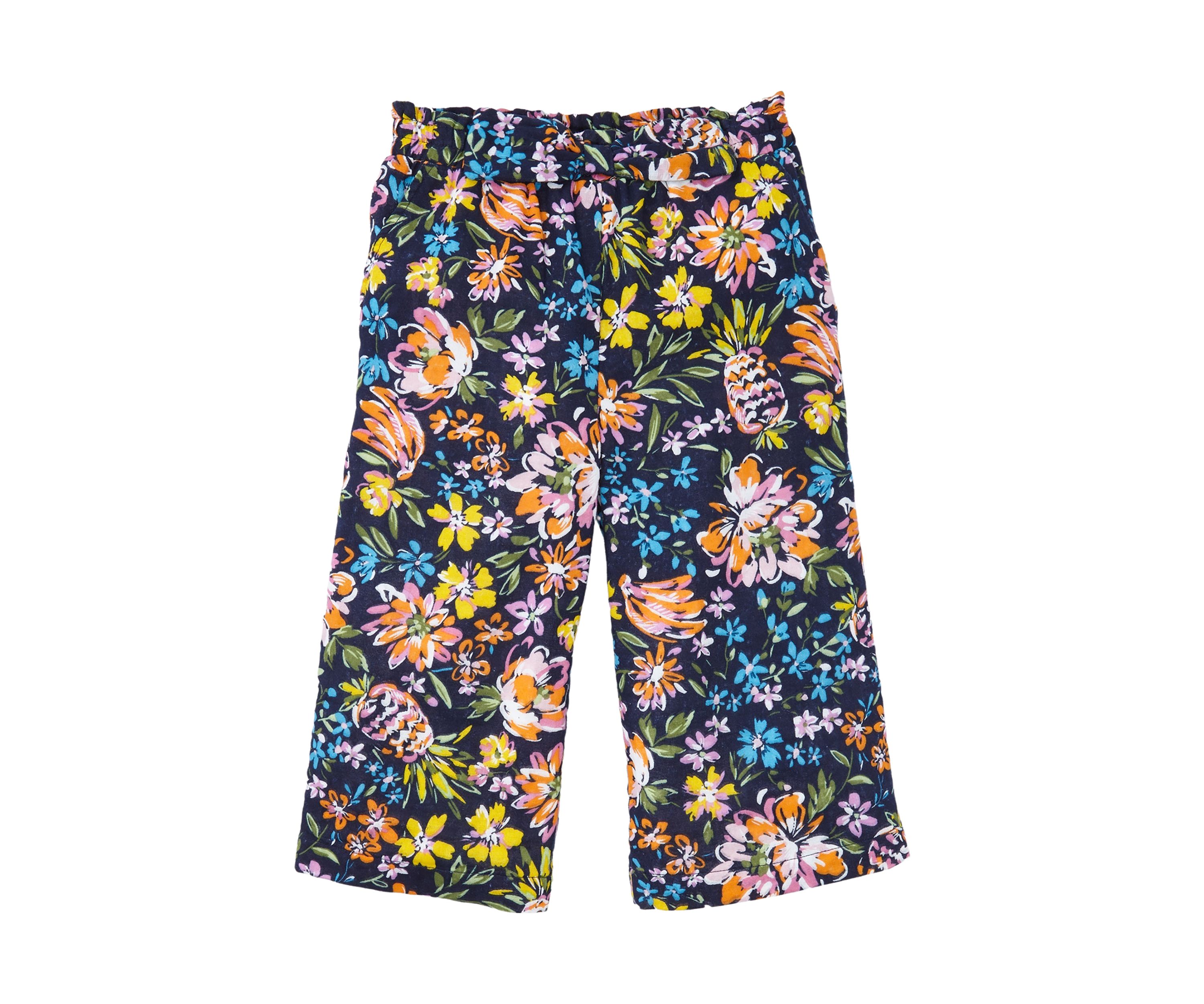 Girls 4-6x Pull On Printed Crop Pants