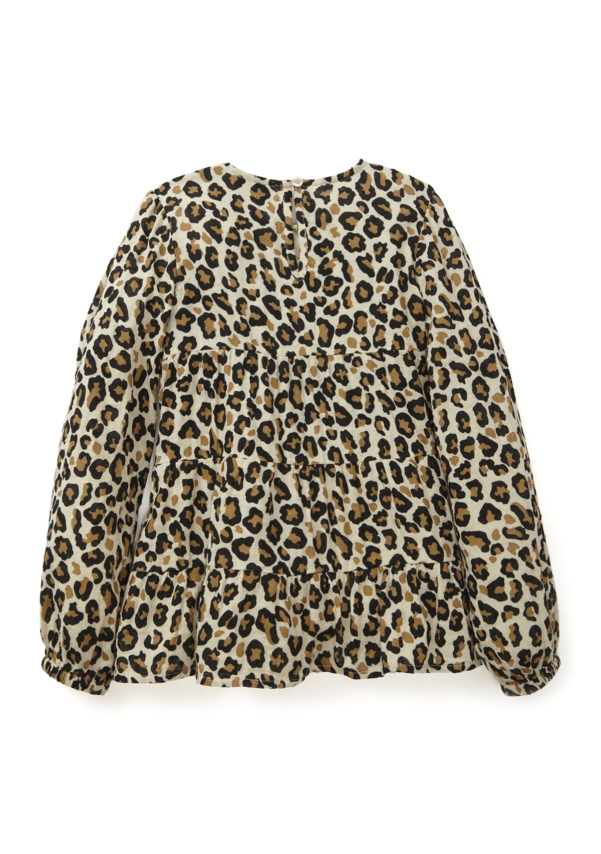 Girls 4-6x Long Sleeve Tiered Woven Printed Tunic Top