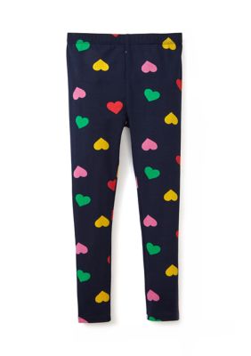 Crown & Ivy Girls 4-6x Striped Leggings, Navy Blue