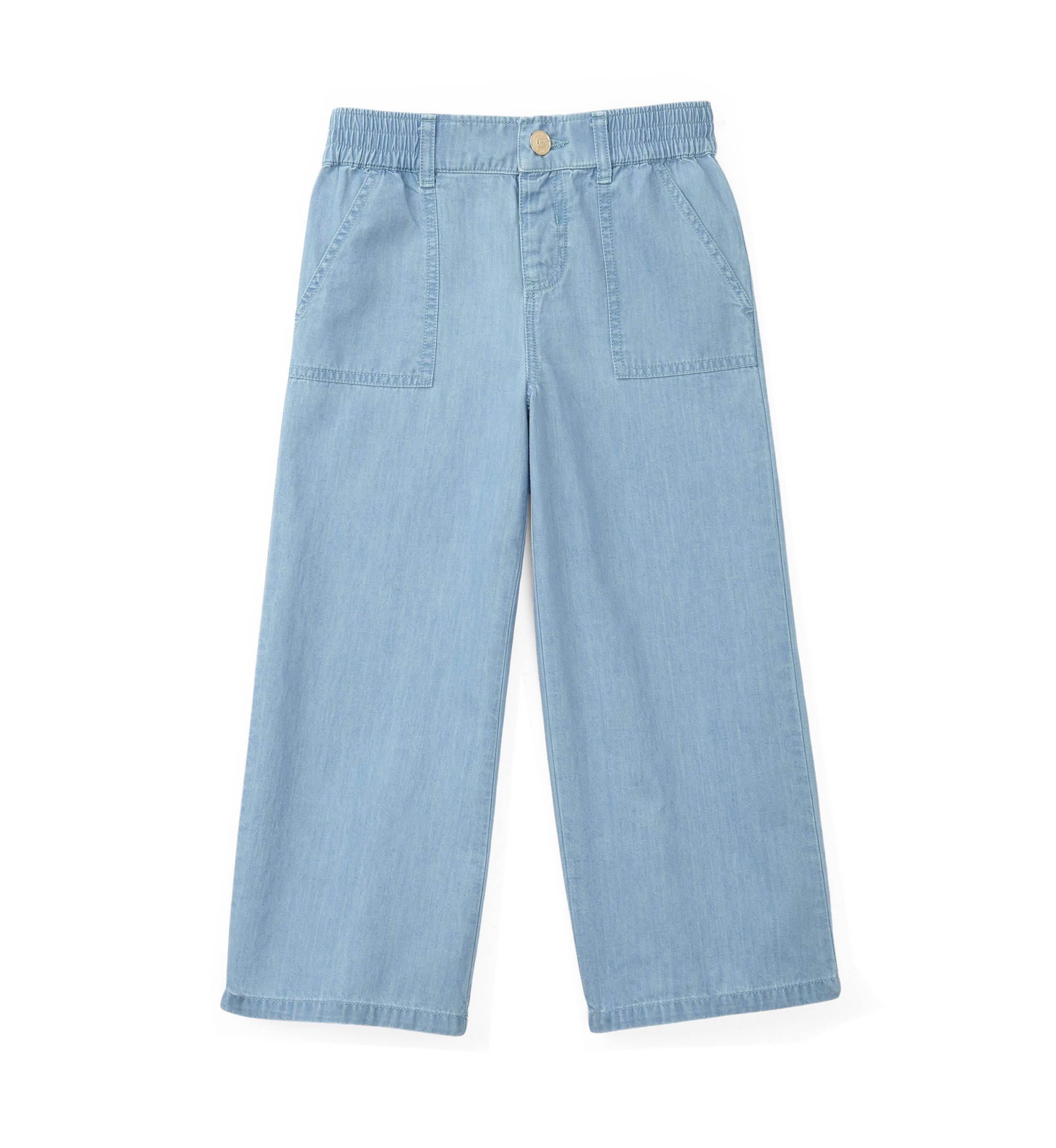 Girls 4-6x Utility Chambray Crop Pants