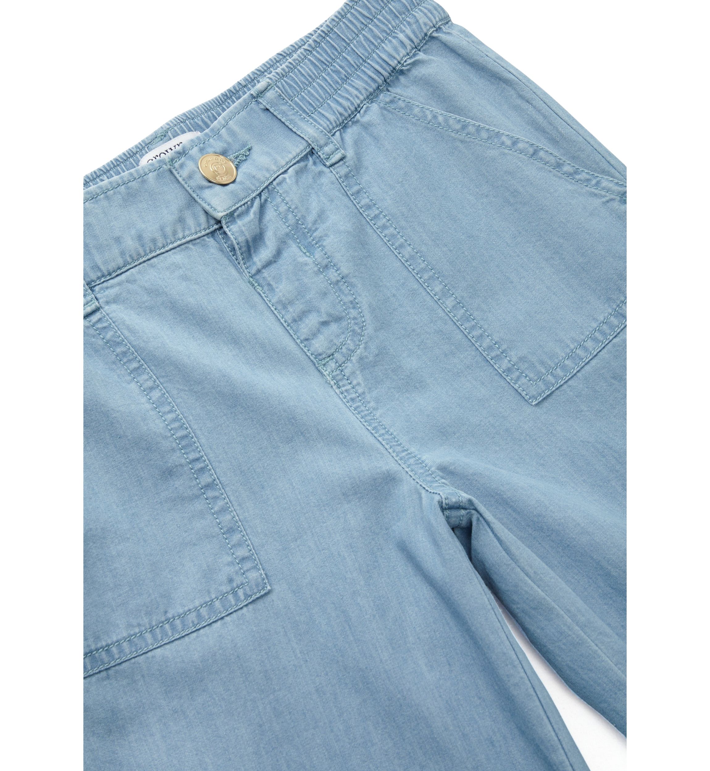 Girls 4-6x Utility Chambray Crop Pants