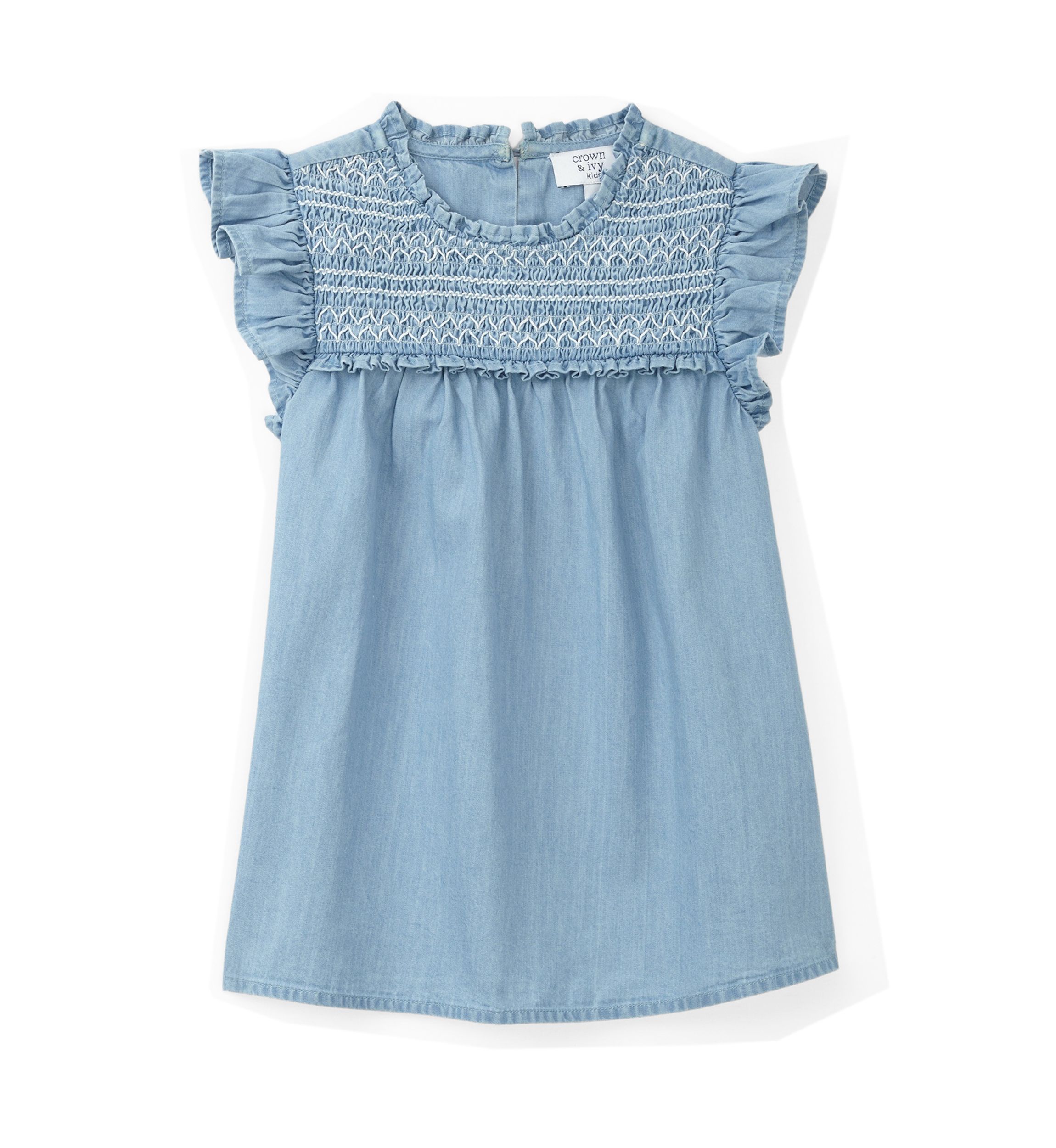 Girls 4-6x High Neck Ruffle Top 